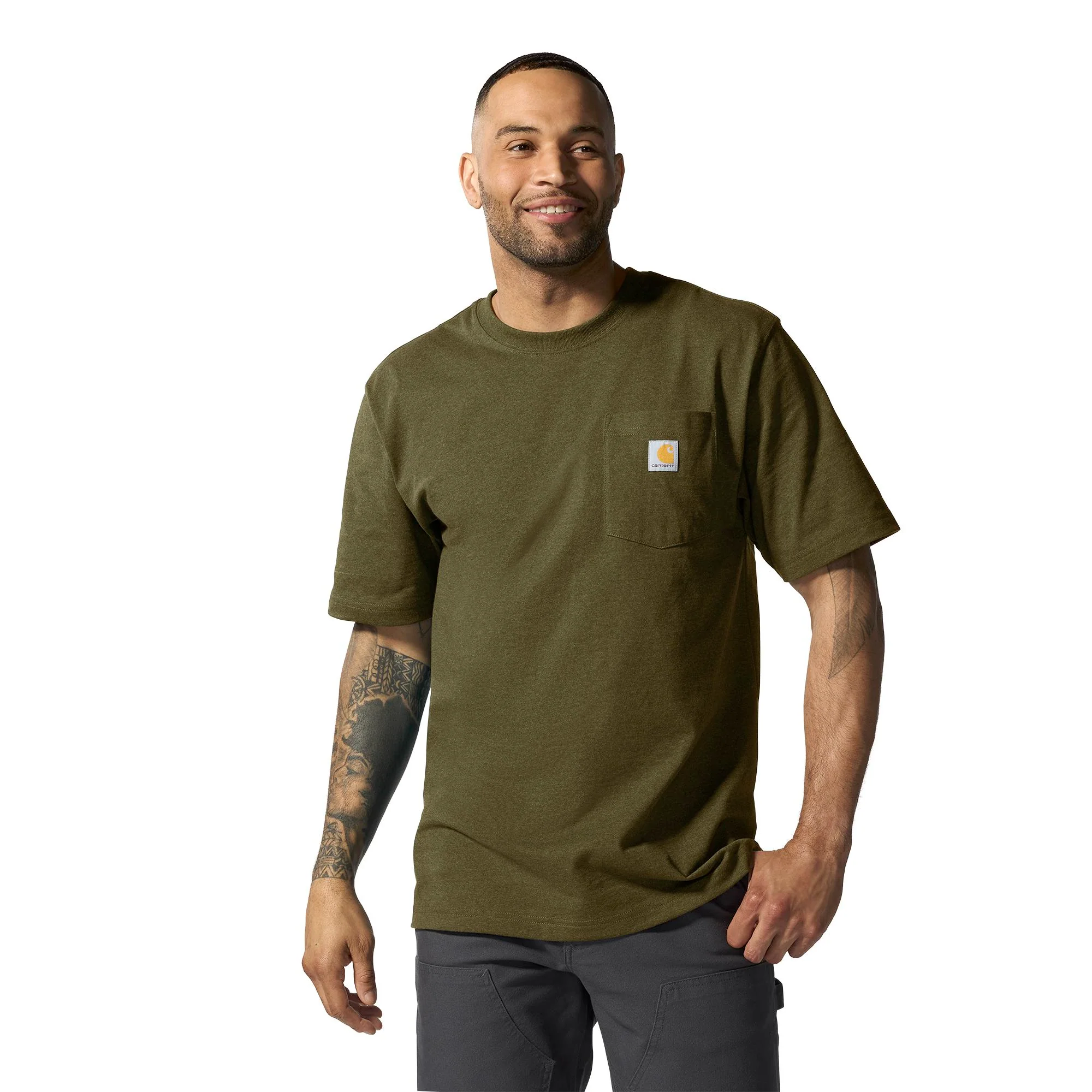 Carhartt Men's Loose Fit Heavyweight Short-Sleeve Pocket T-Shirt - Image 25
