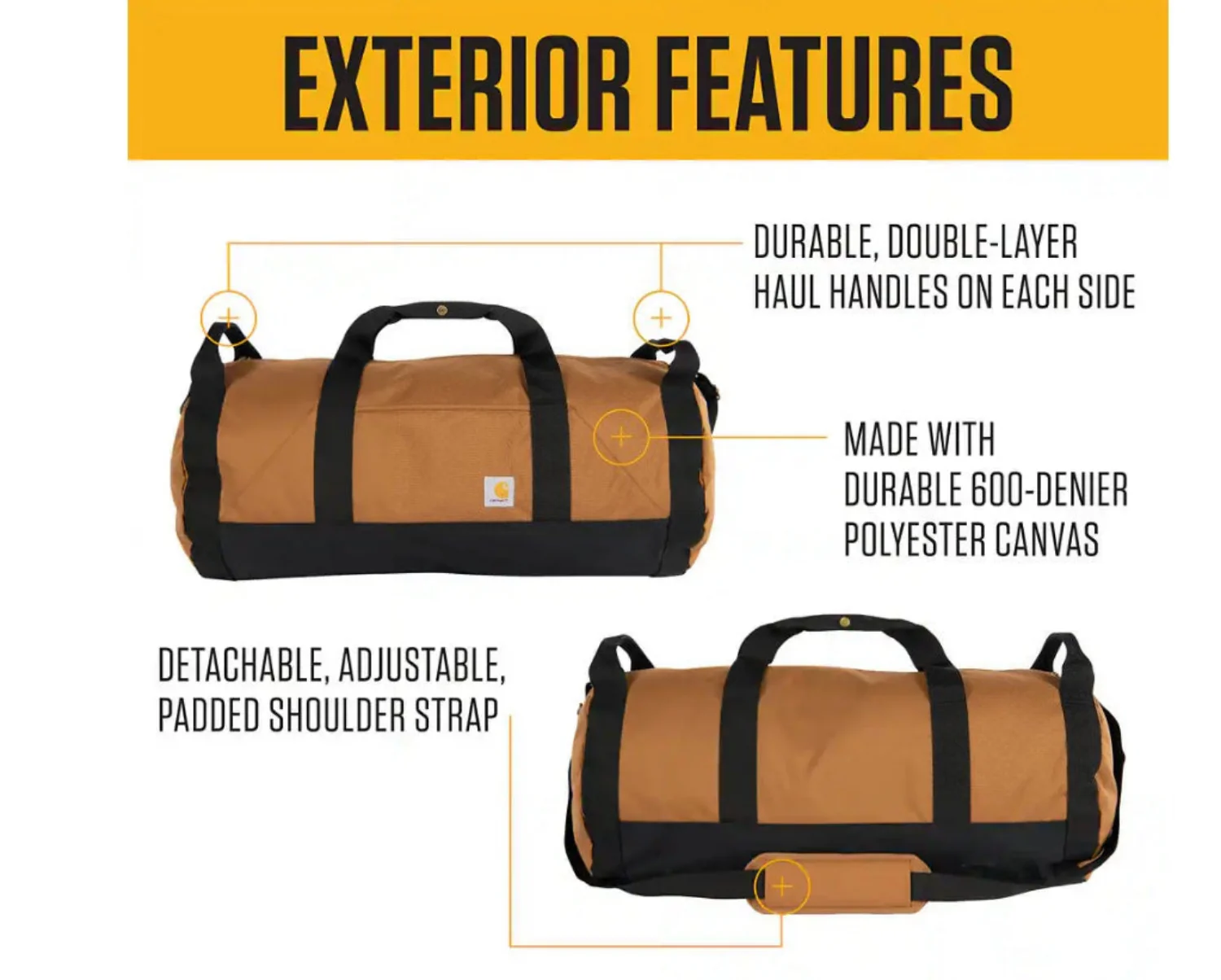 Carhartt Rain Defender Classic Round 60L Duffle - Image 5