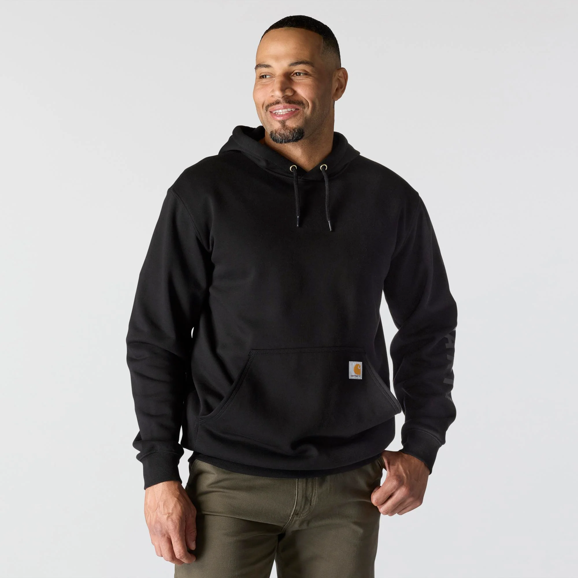 Carhartt Men's Rain Defender® Loose Fit Midweight Logo Graphic Sweatshirt - Image 6