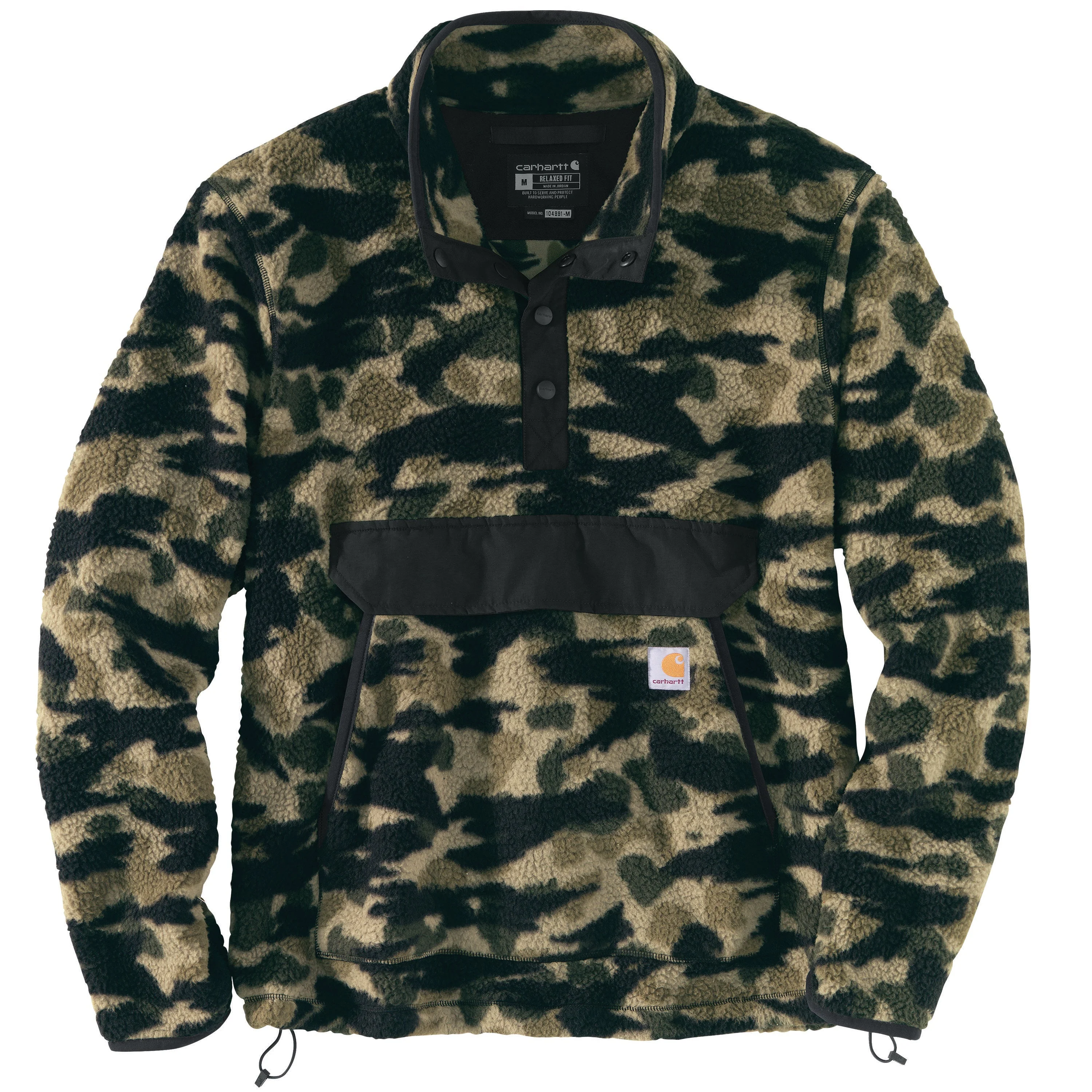 Carhartt Men's Relaxed Fit Snap Front Fleece Pullover - Image 12