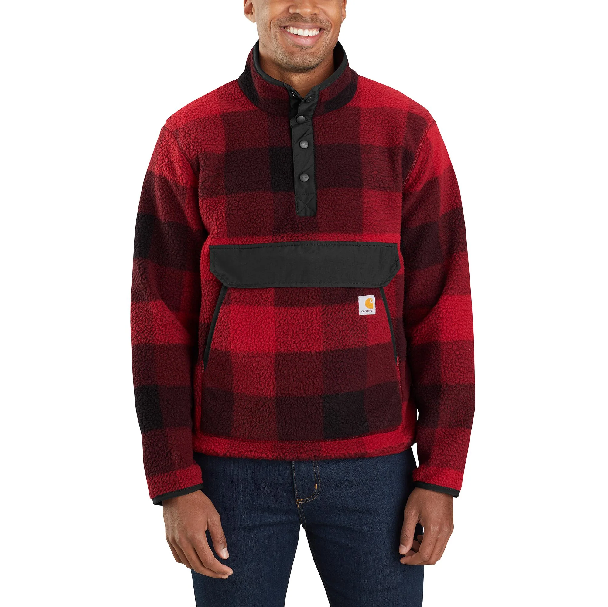 Carhartt Men's Relaxed Fit Snap Front Fleece Pullover - Image 13