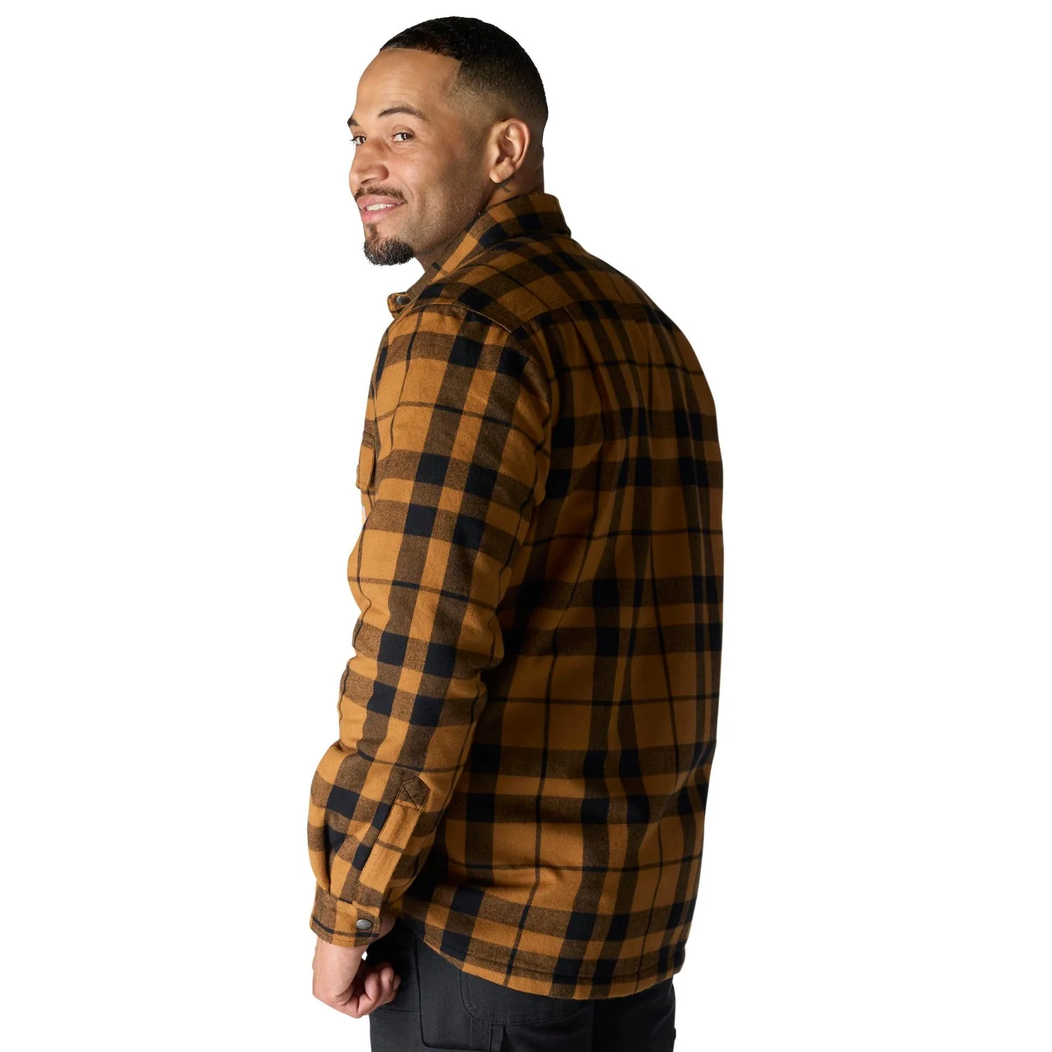 Carhartt Men's Relaxed Fit Sherpa-Lined Long Sleeve Flannel Shirt Jac - Image 9