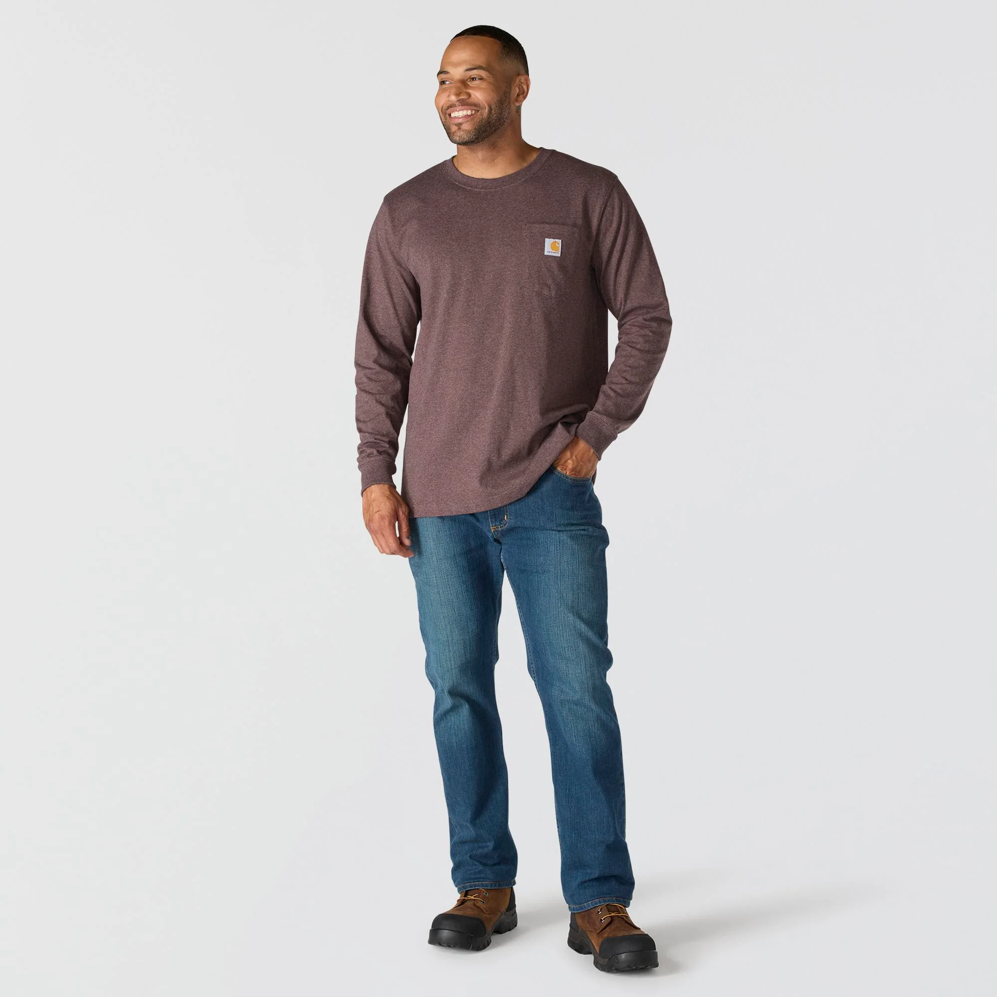 Carhartt Men's Relaxed Fit Heavyweight Pocket Long Sleeve Graphic T-Shirt - Image 6