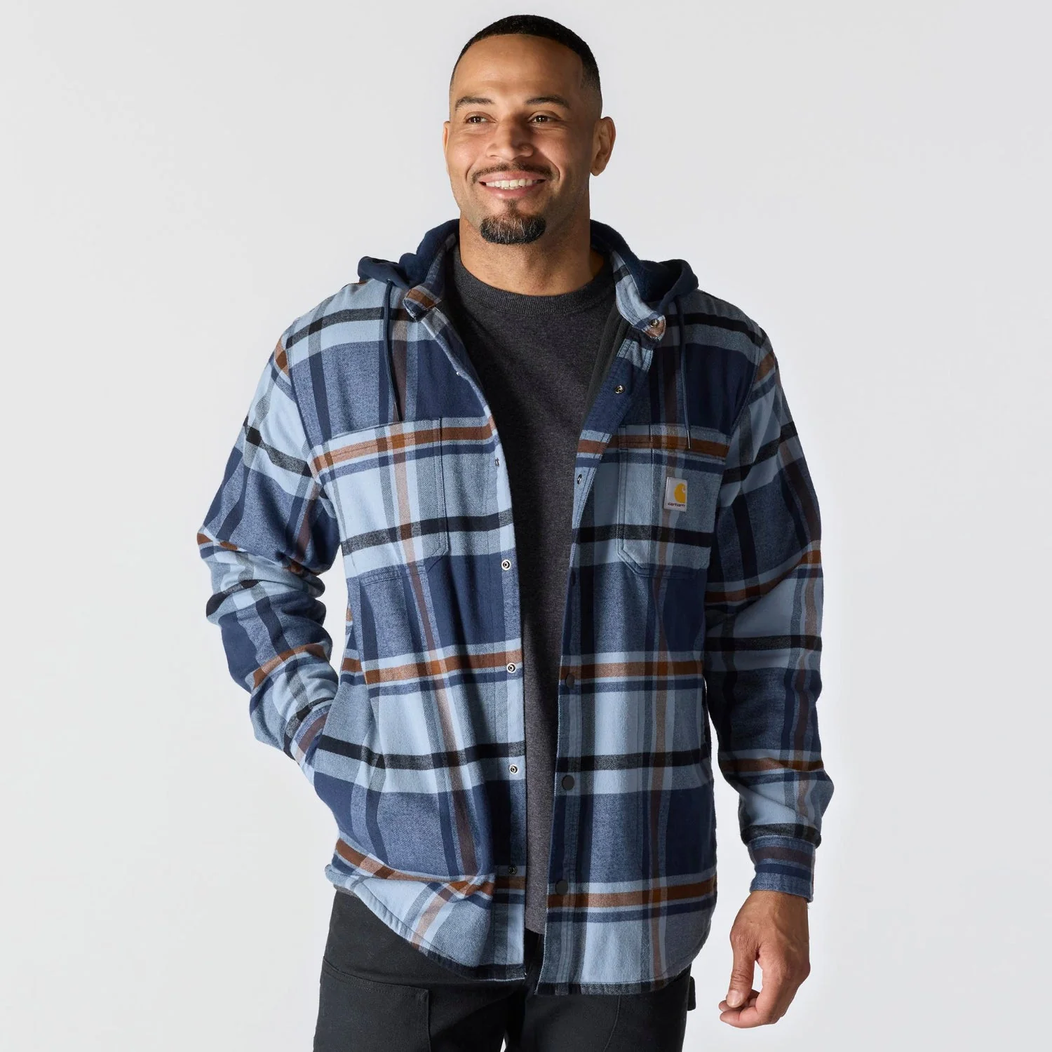 Carhartt Men's Rugged Flex Fleece Lined Long Sleeve Flannel Shirt Jac