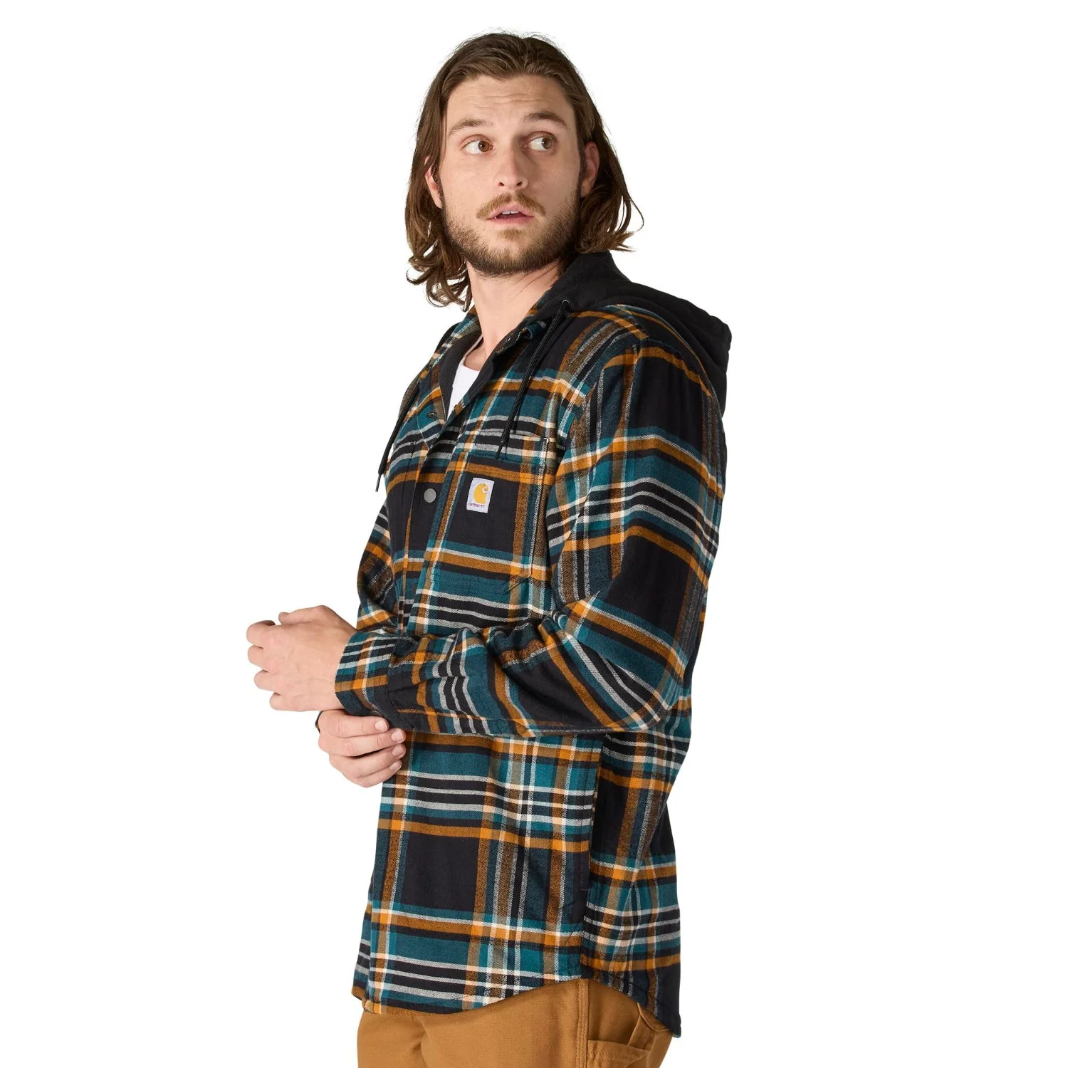 Carhartt Men's Rugged Flex Fleece Lined Long Sleeve Flannel Shirt Jac - Image 9
