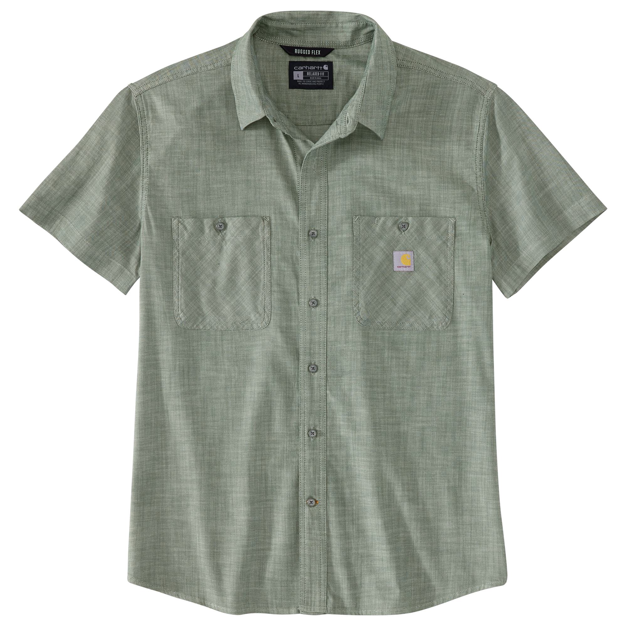 Carhartt Men's Rugged Flex Relaxed Fit Button-Down Short Sleeve Work Shirt - Image 3