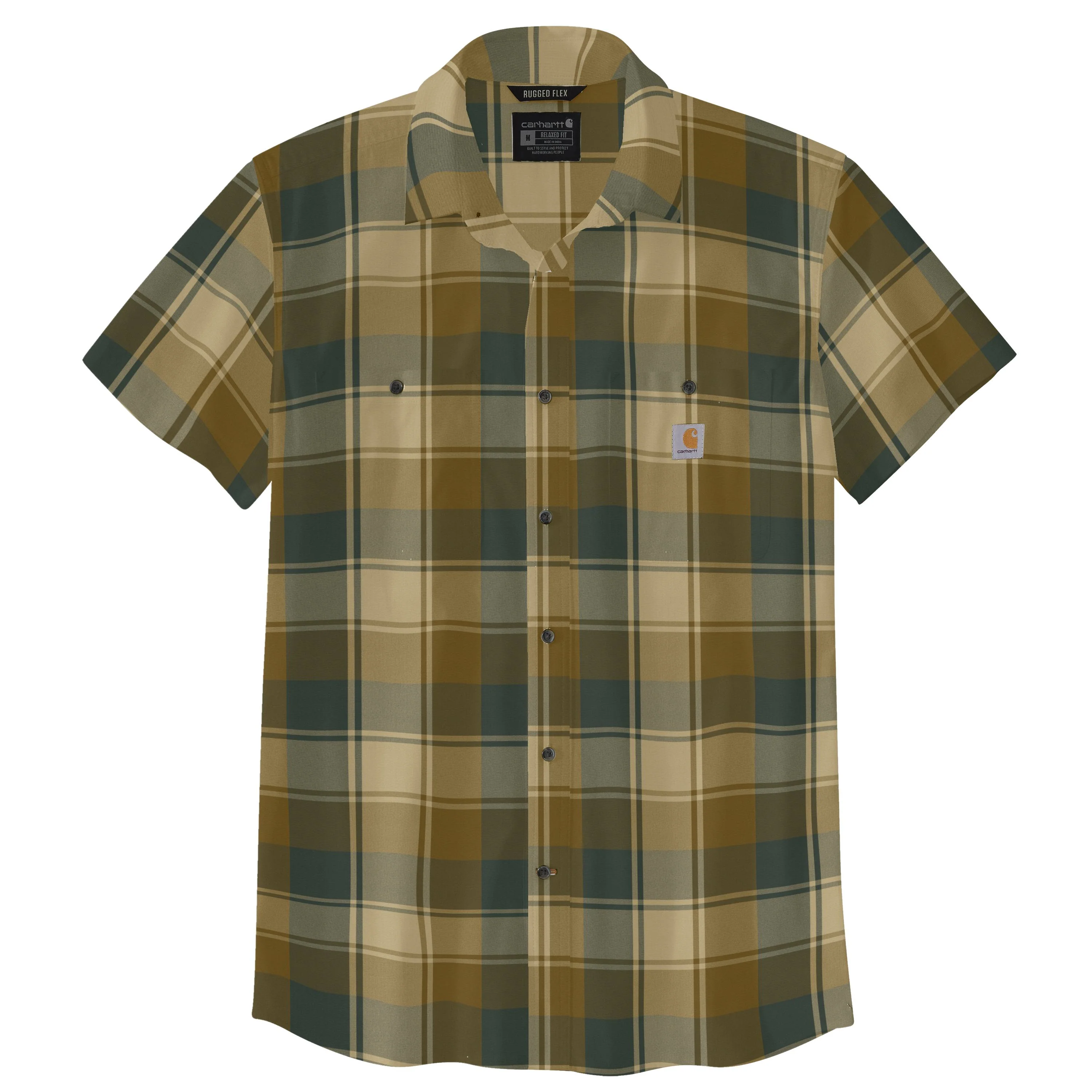 Carhartt Men's Rugged Flex Relaxed Fit Button-Down Short Sleeve Work Shirt - Image 5