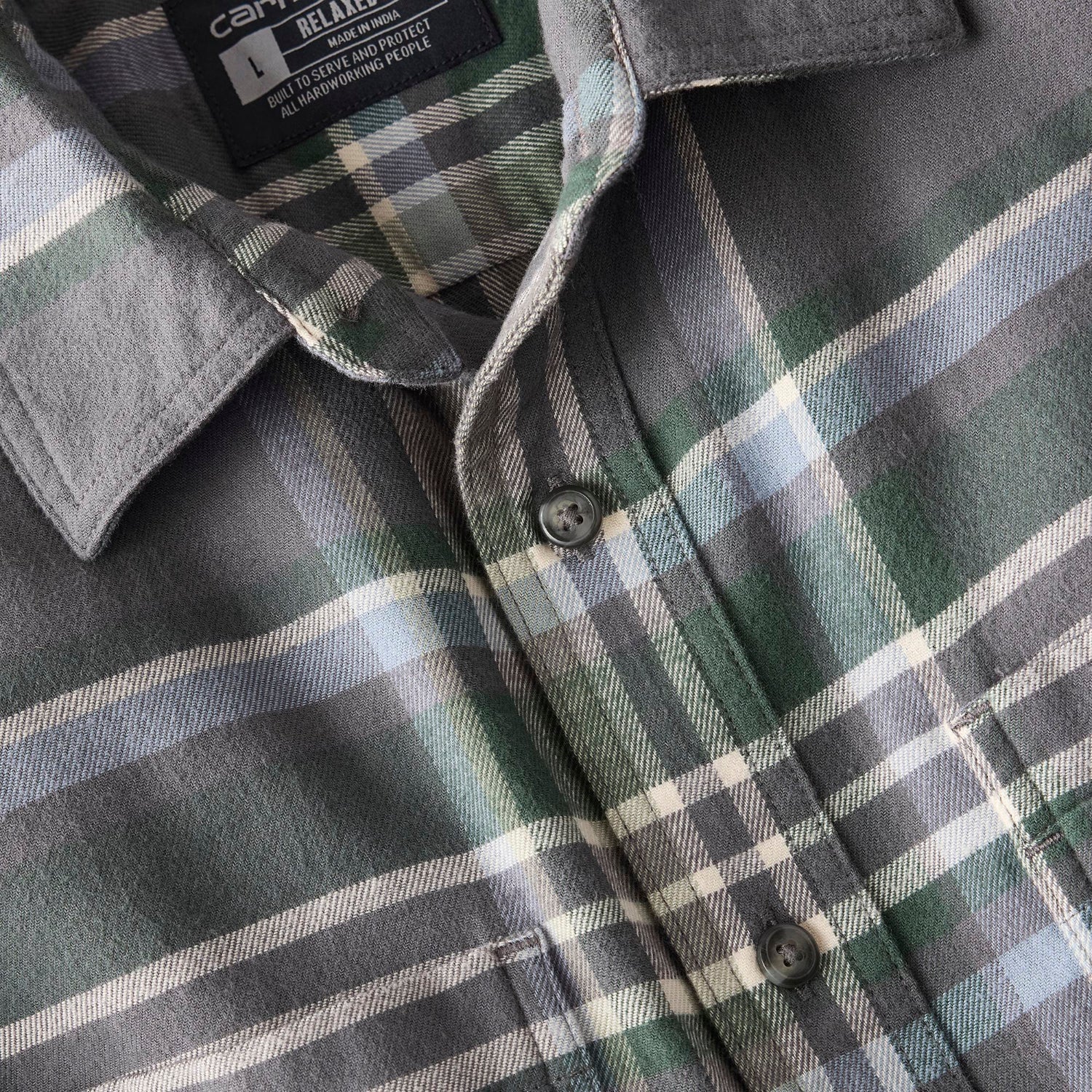 Carhartt Men's Rugged Flexâ„¢ Relaxed Fit Midweight Flannel Plaid Work Shirt - Image 14