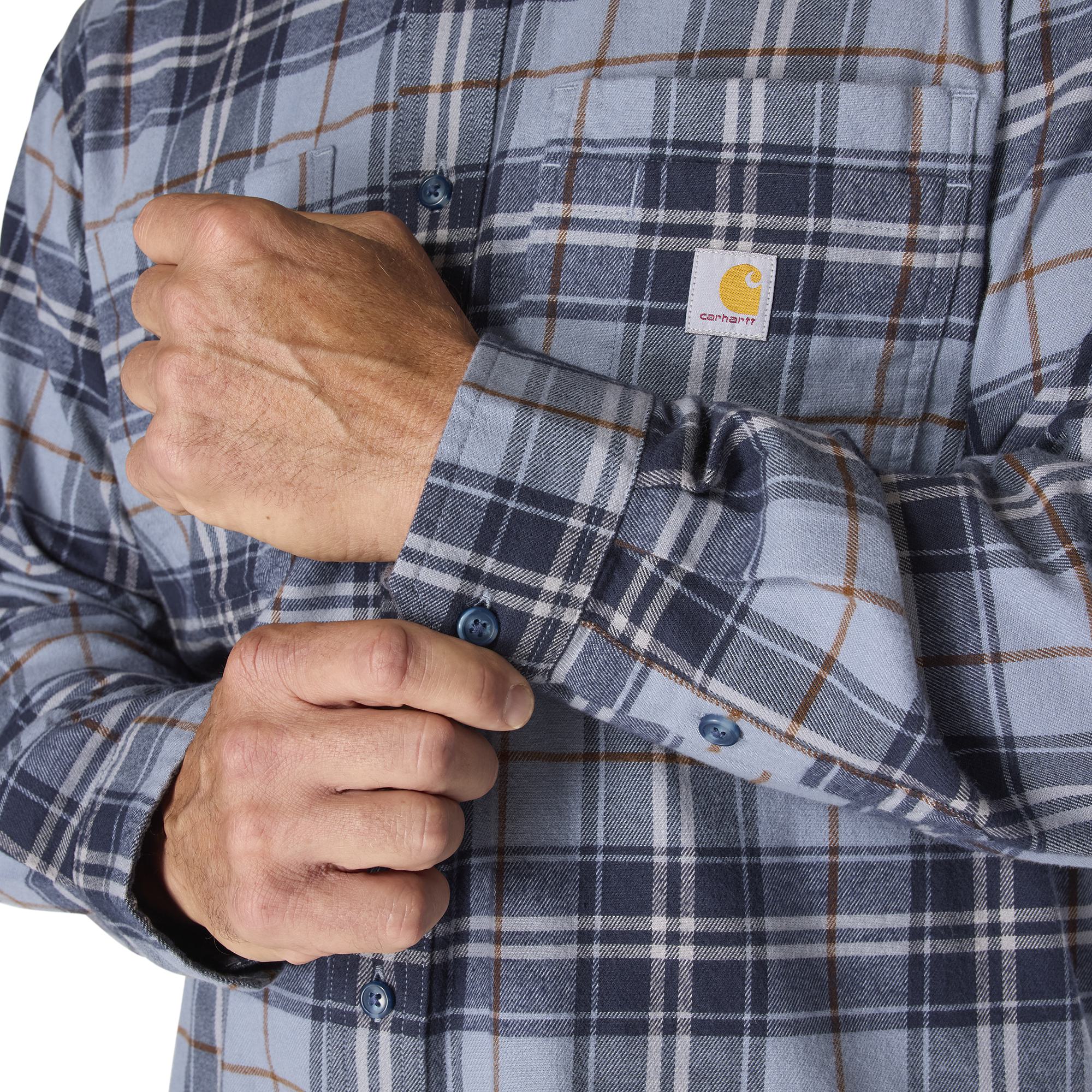 Carhartt Men's Rugged Flexâ„¢ Relaxed Fit Midweight Flannel Plaid Work Shirt - Image 20