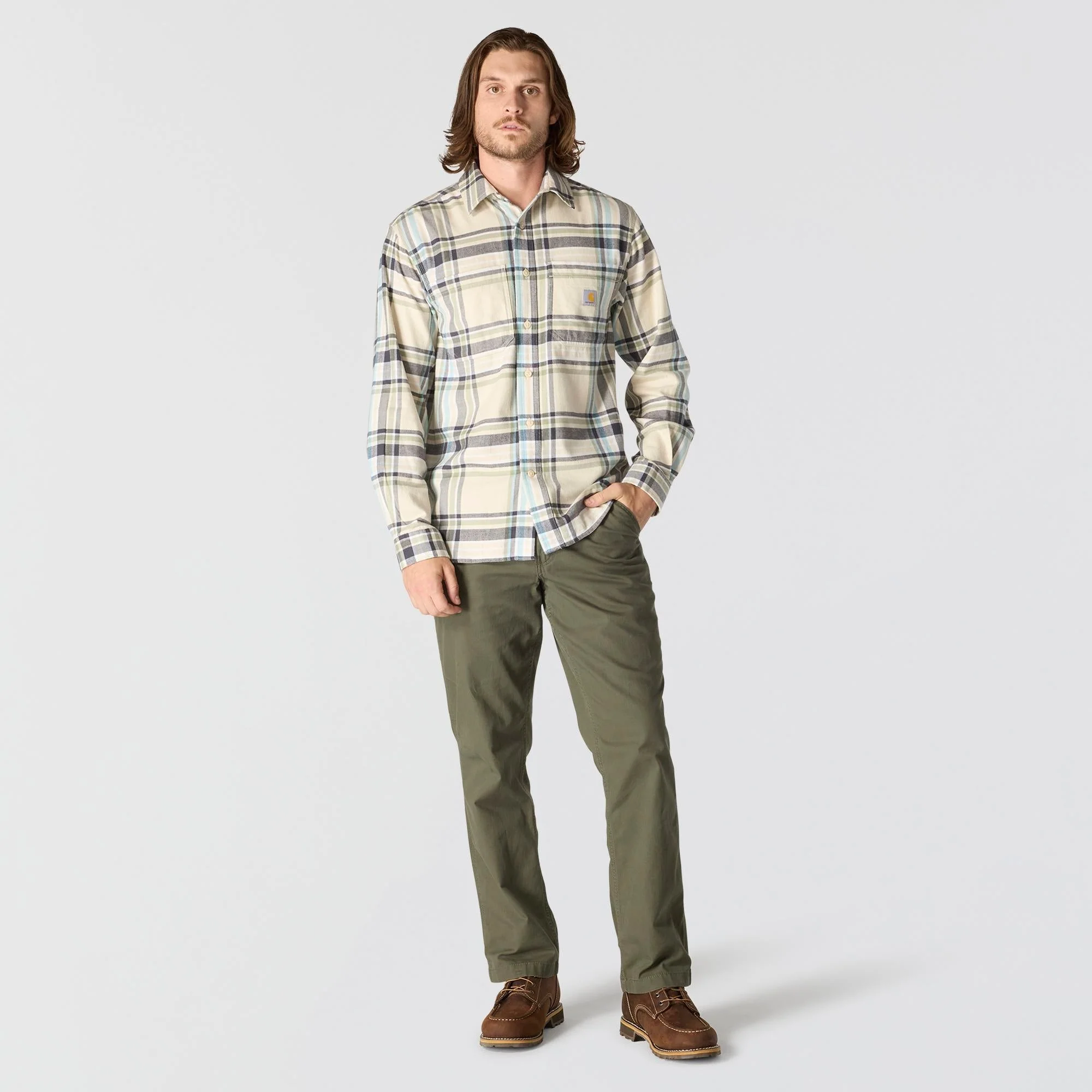 Carhartt Men's Rugged Flexâ„¢ Relaxed Fit Midweight Flannel Plaid Work Shirt - Image 5