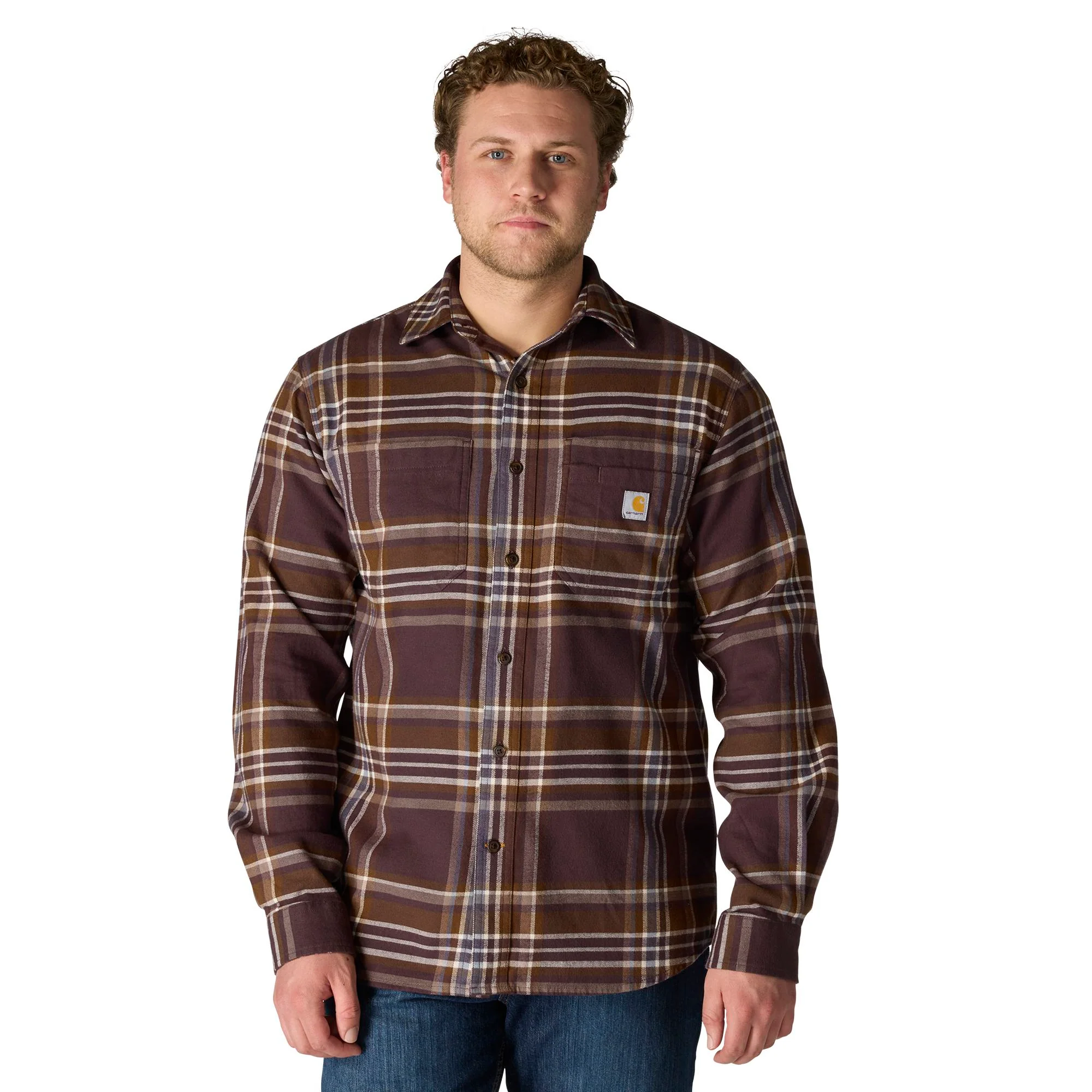 Carhartt Men's Rugged Flexâ„¢ Relaxed Fit Midweight Flannel Plaid Work Shirt - Image 6