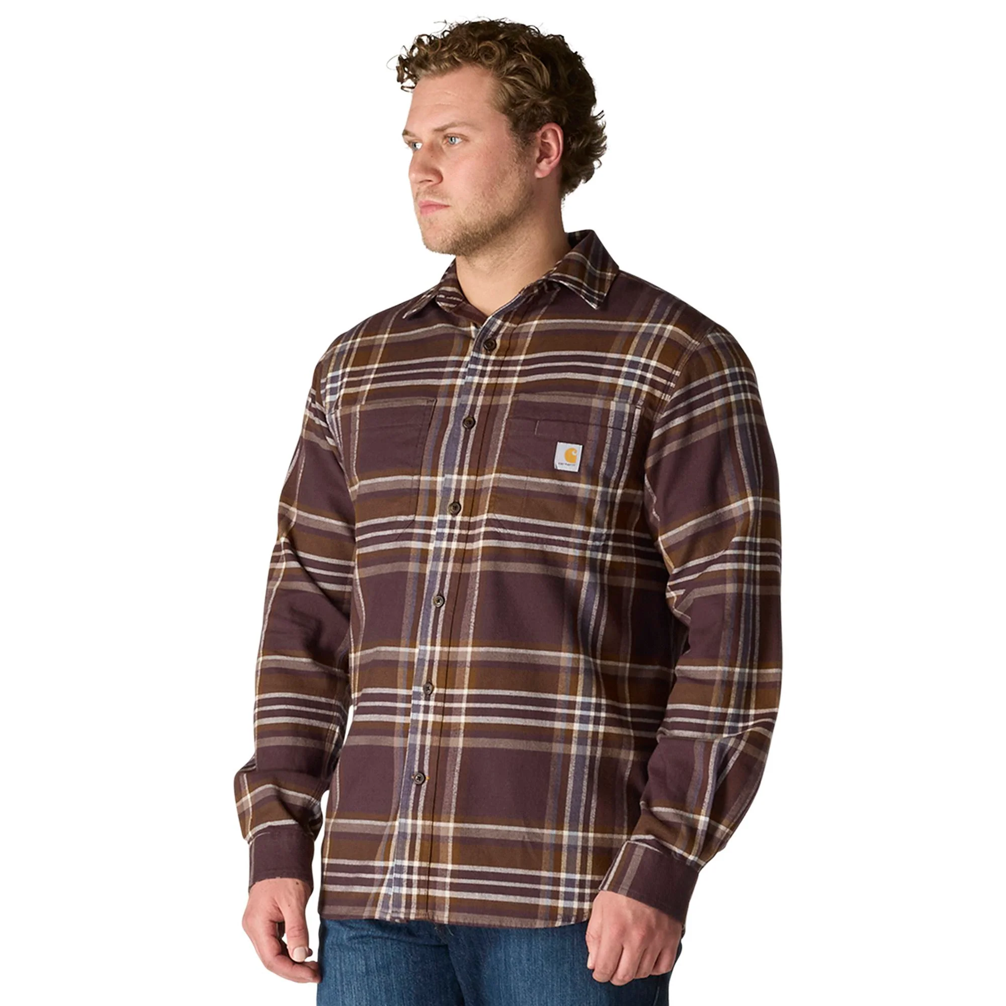 Carhartt Men's Rugged Flexâ„¢ Relaxed Fit Midweight Flannel Plaid Work Shirt - Image 7