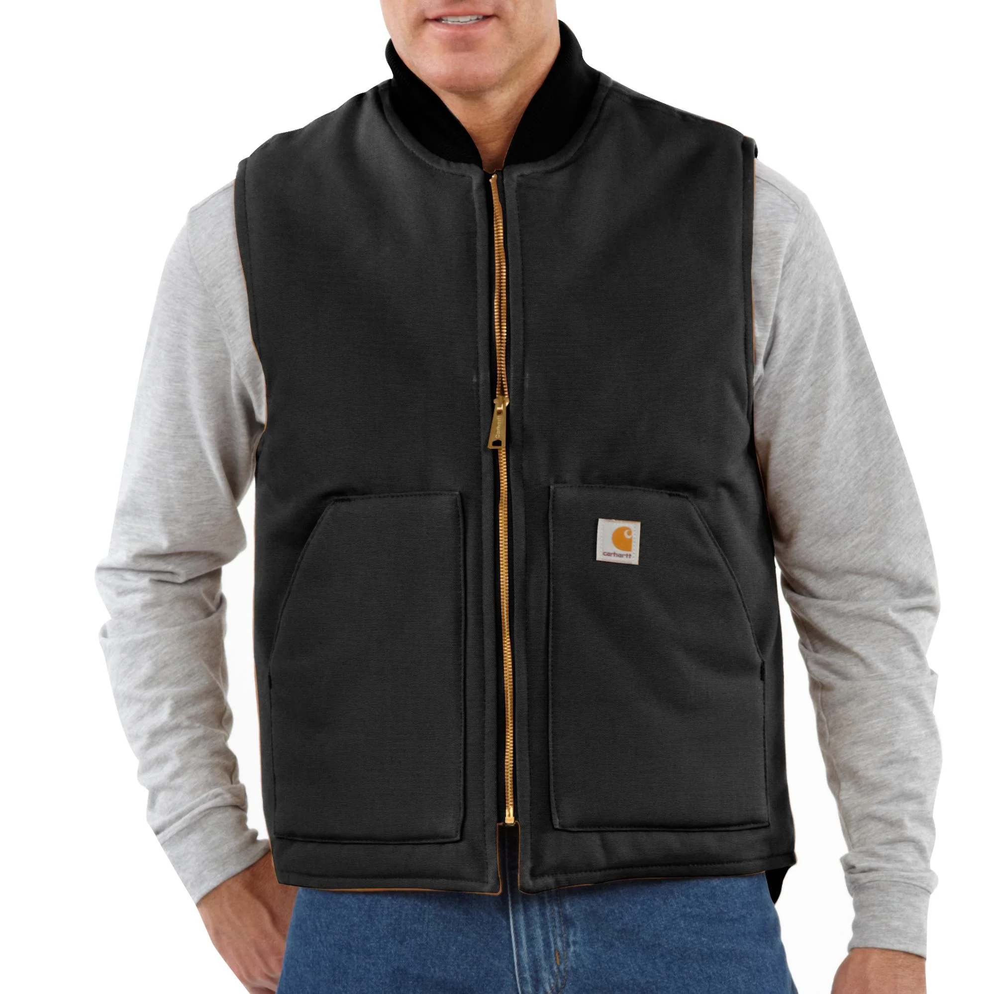 Carhartt Men's V01 Relaxed Fit Firm Duck Insulated Zip Vest