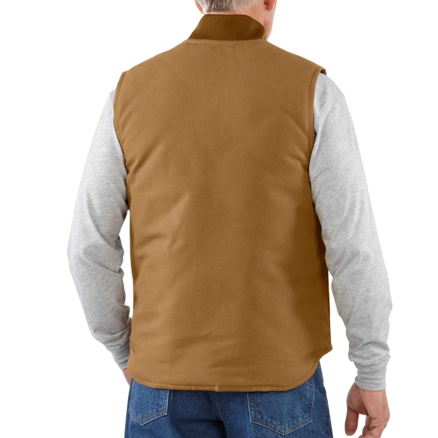 Carhartt Men's V01 Relaxed Fit Firm Duck Insulated Zip Vest - Image 5
