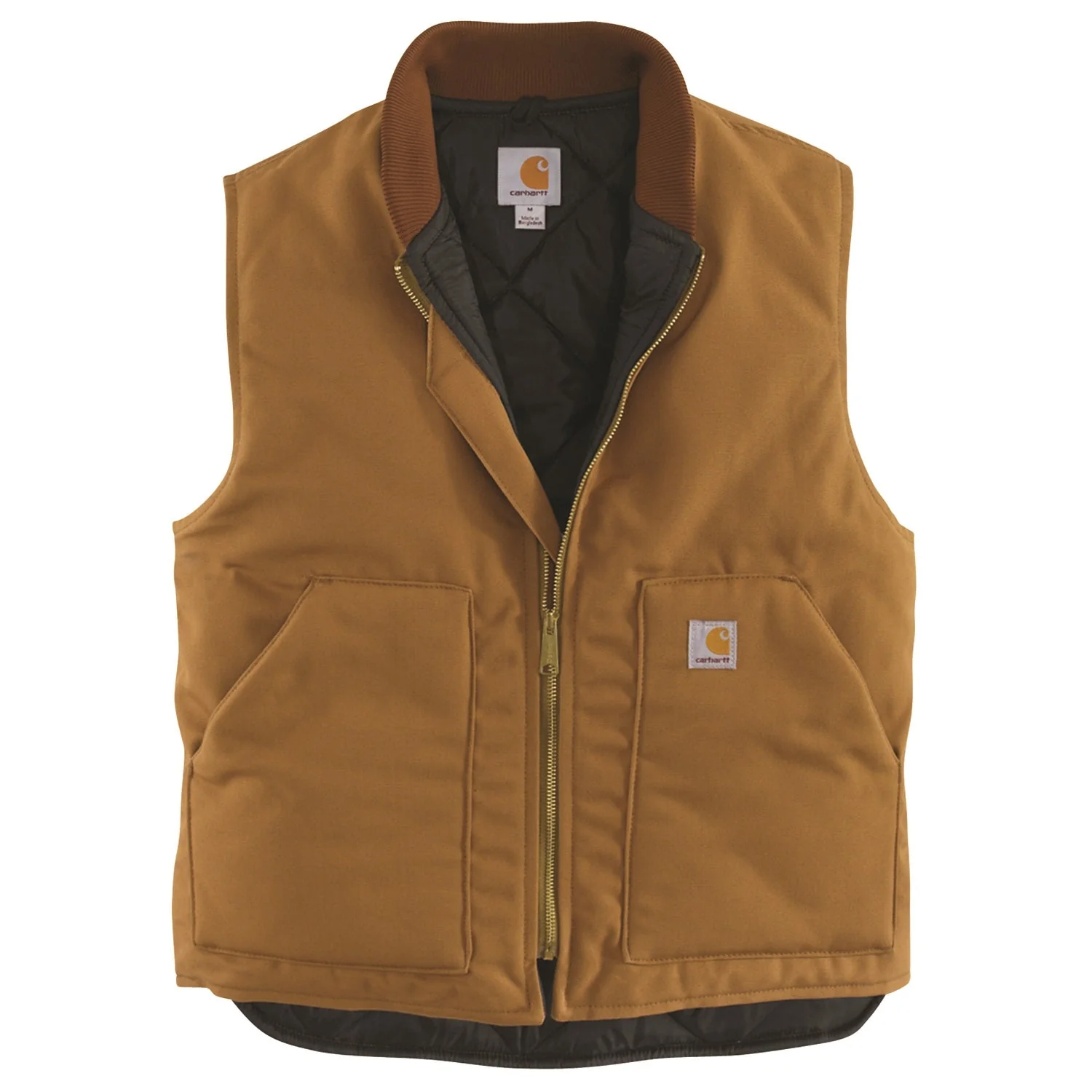 Carhartt Men's V01 Relaxed Fit Firm Duck Insulated Zip Vest - Image 6