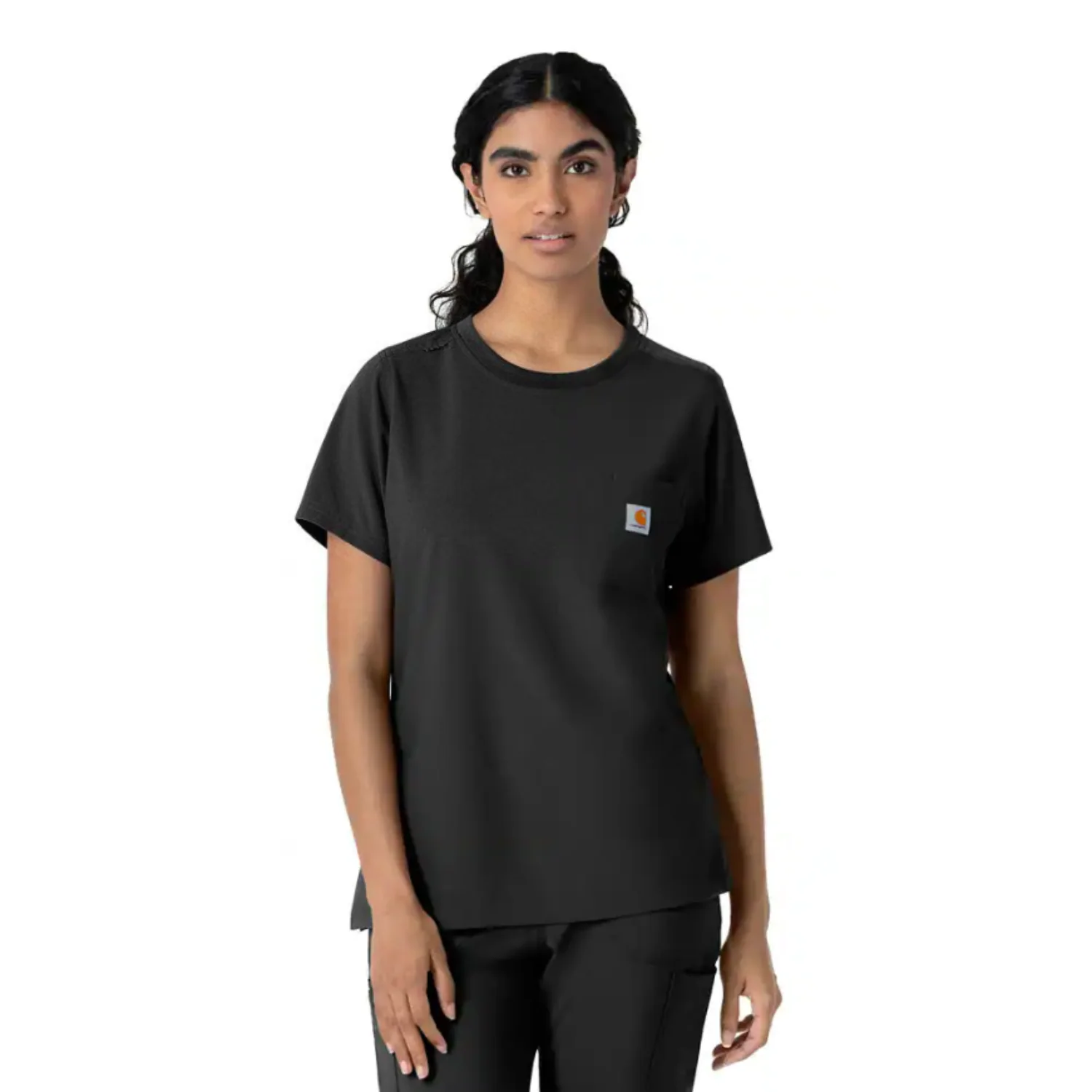 Carhartt Women's Cross Flex Crewneck Pocket Short Sleeve Scrub Top