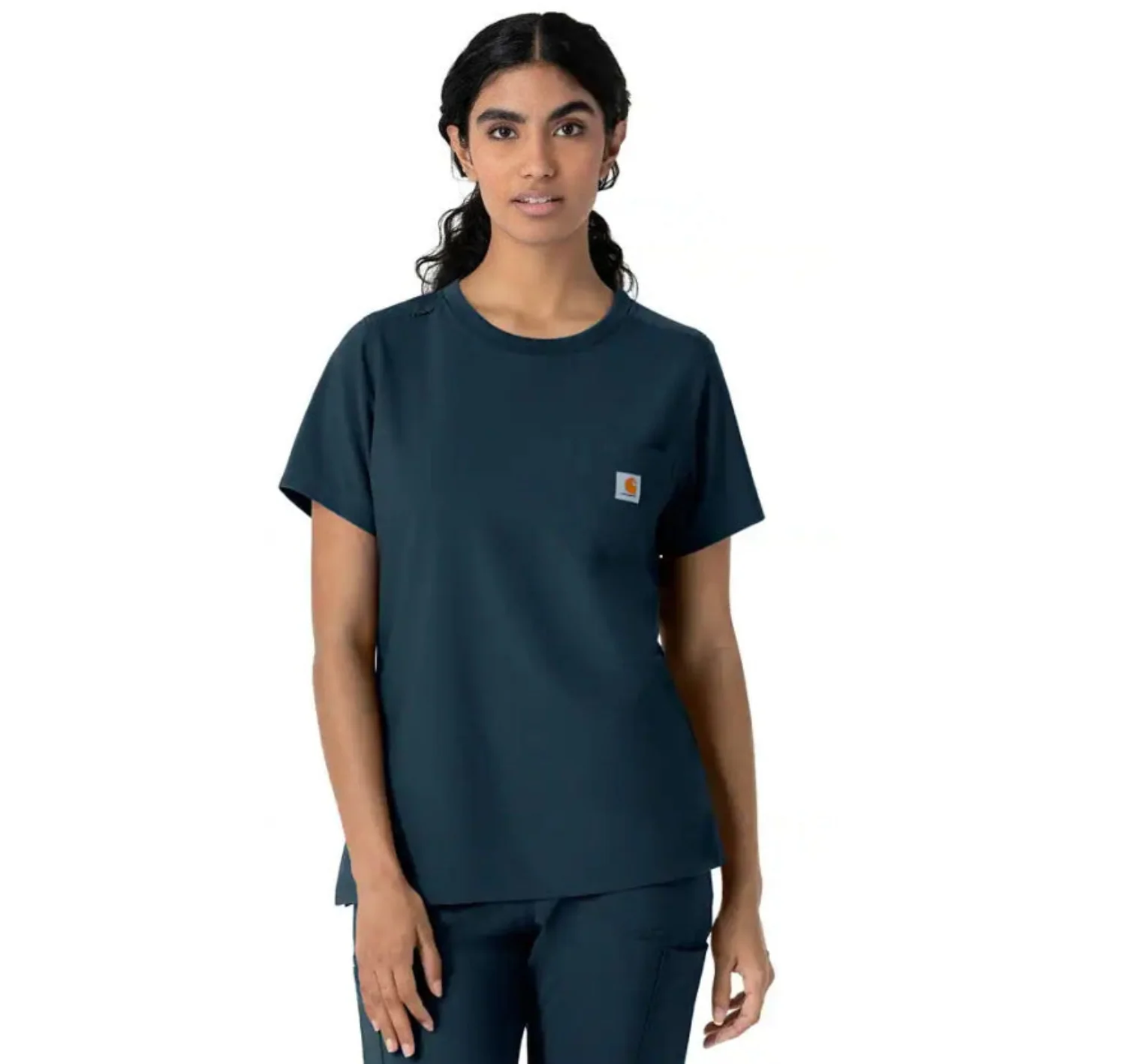 Carhartt Women's Cross Flex Crewneck Pocket Short Sleeve Scrub Top - Image 3