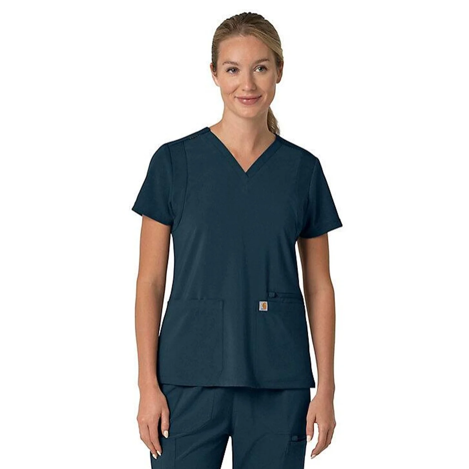 Carhartt Women's Force Flex Panel V-Neck Scrub Top - Image 3