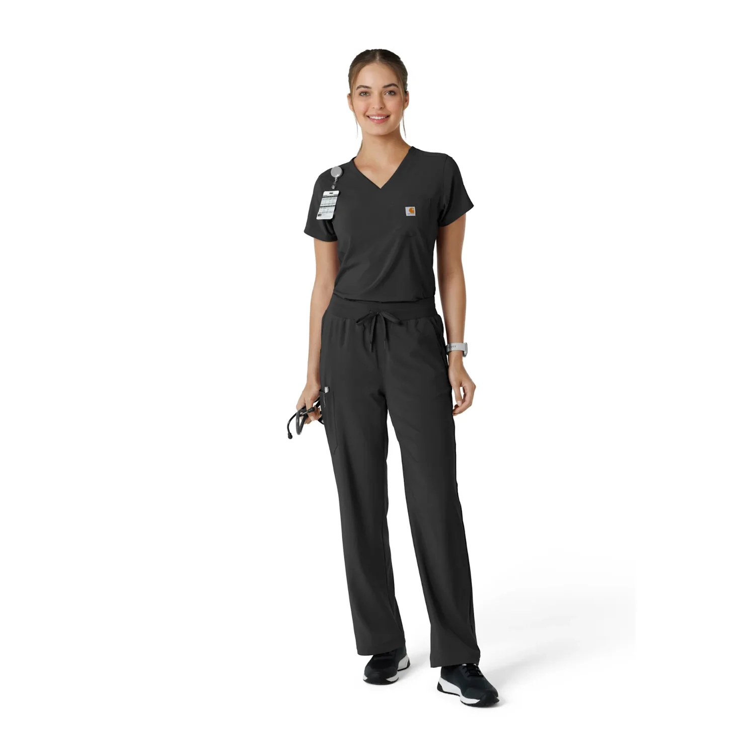 Carhartt Women's Force Cross Flex Tuck-In Scrub Top - Image 11