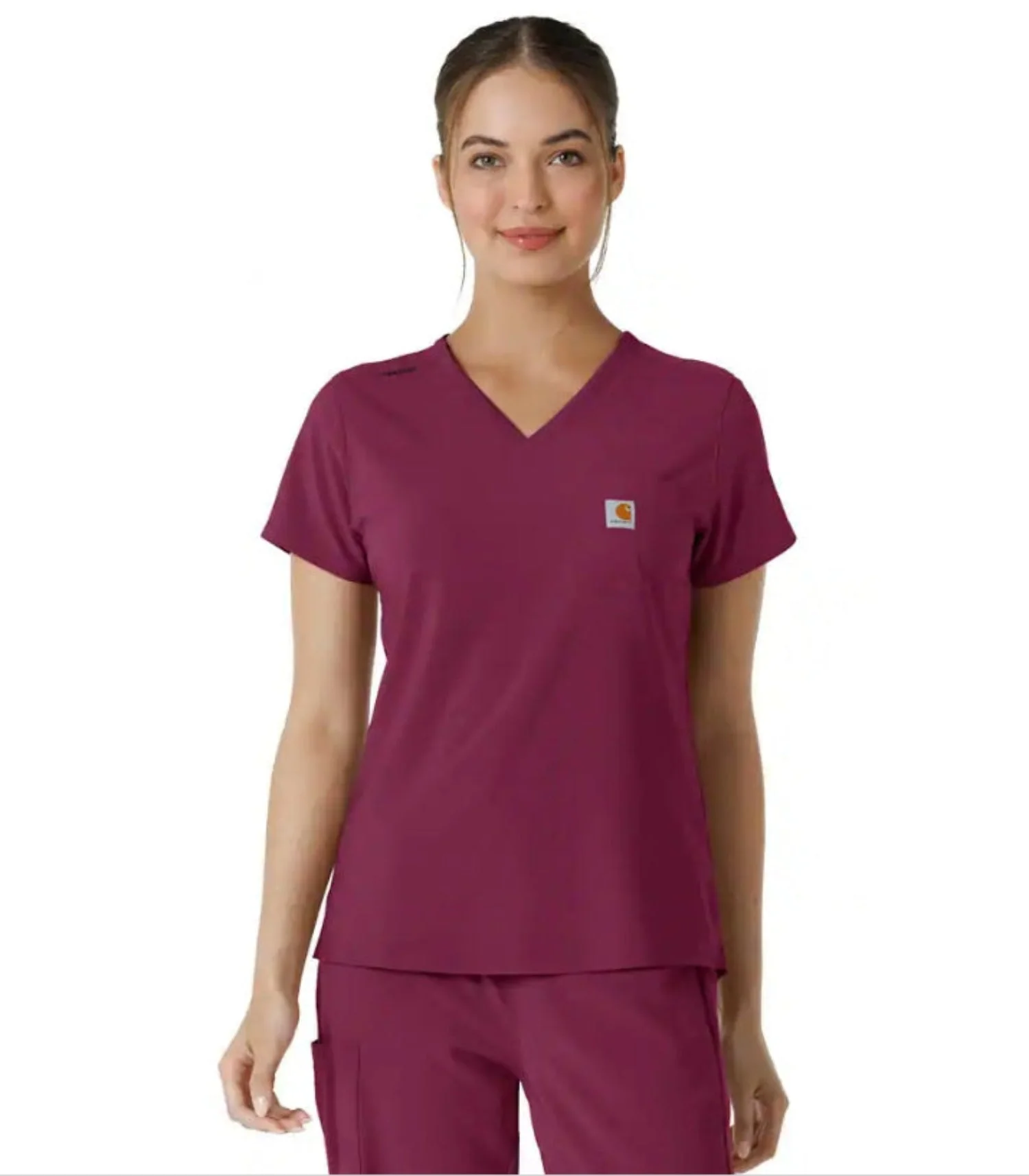 Carhartt Women's Force Cross Flex Tuck-In Scrub Top - Image 12