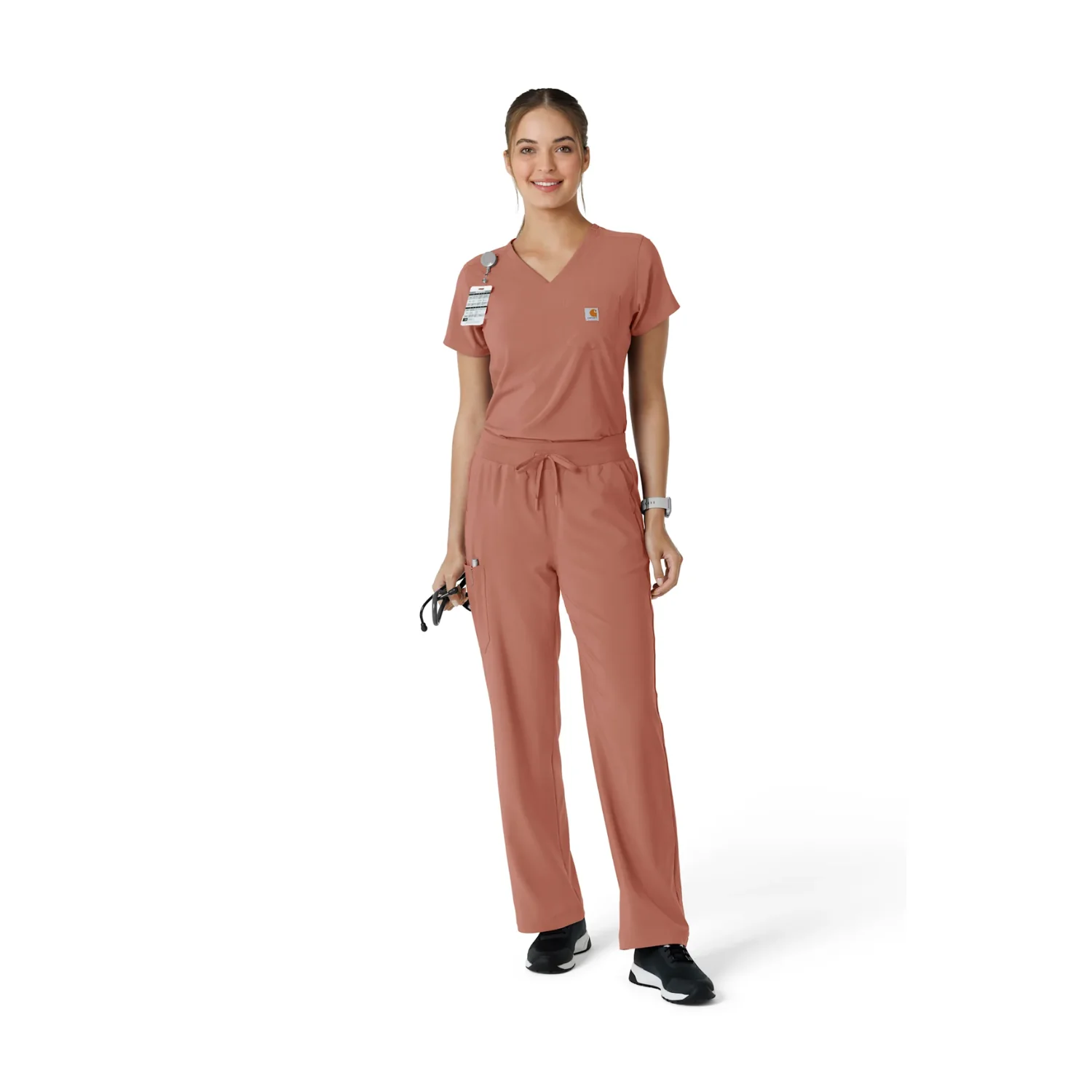Carhartt Women's Force Cross Flex Tuck-In Scrub Top - Image 17
