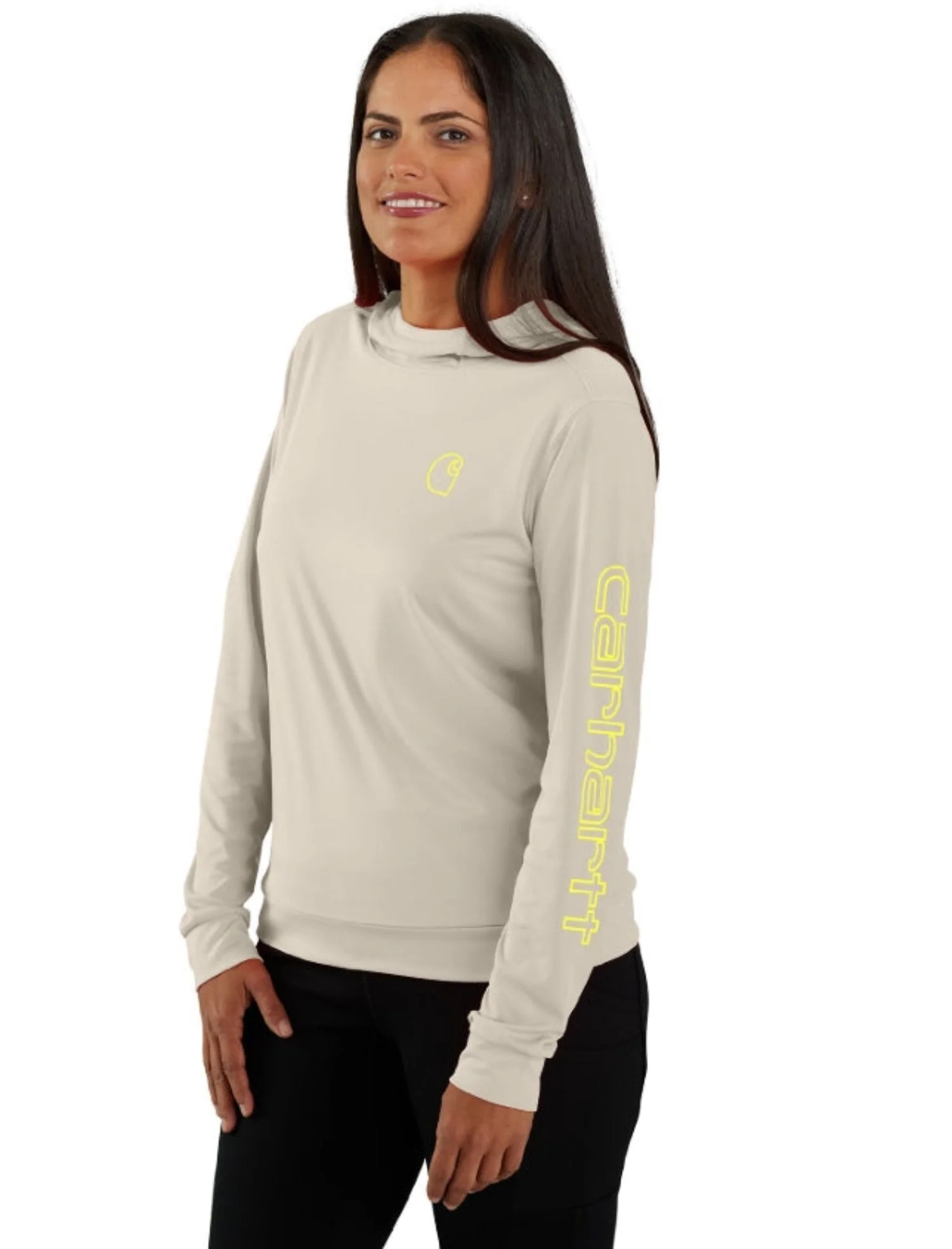 Carhartt Women's Force Sun Defender Relaxed Fit Long Sleeve Graphic Hooded T-Shirt