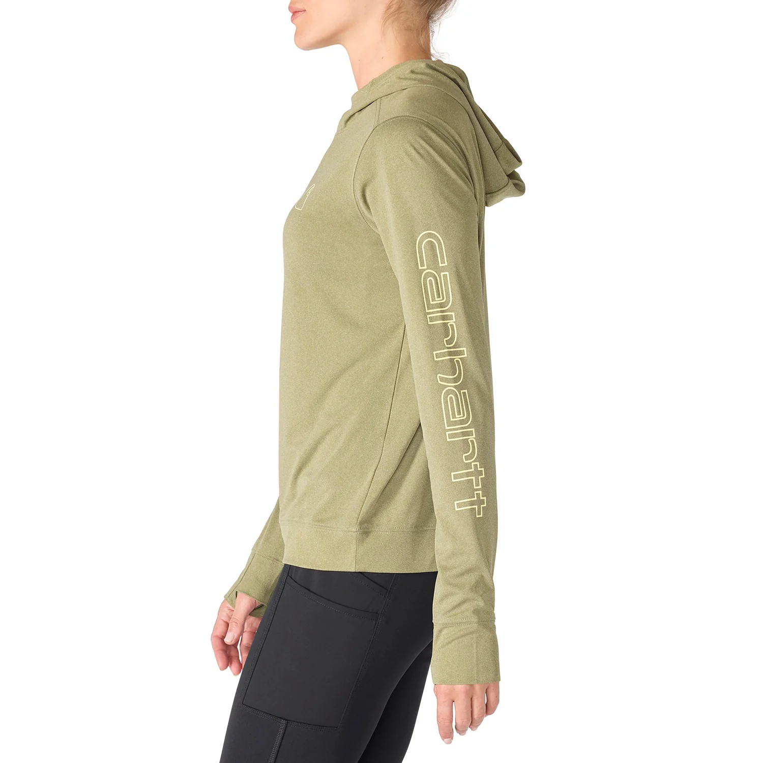 Carhartt Women's Force Sun Defender Relaxed Fit Long Sleeve Graphic Hooded T-Shirt - Image 10