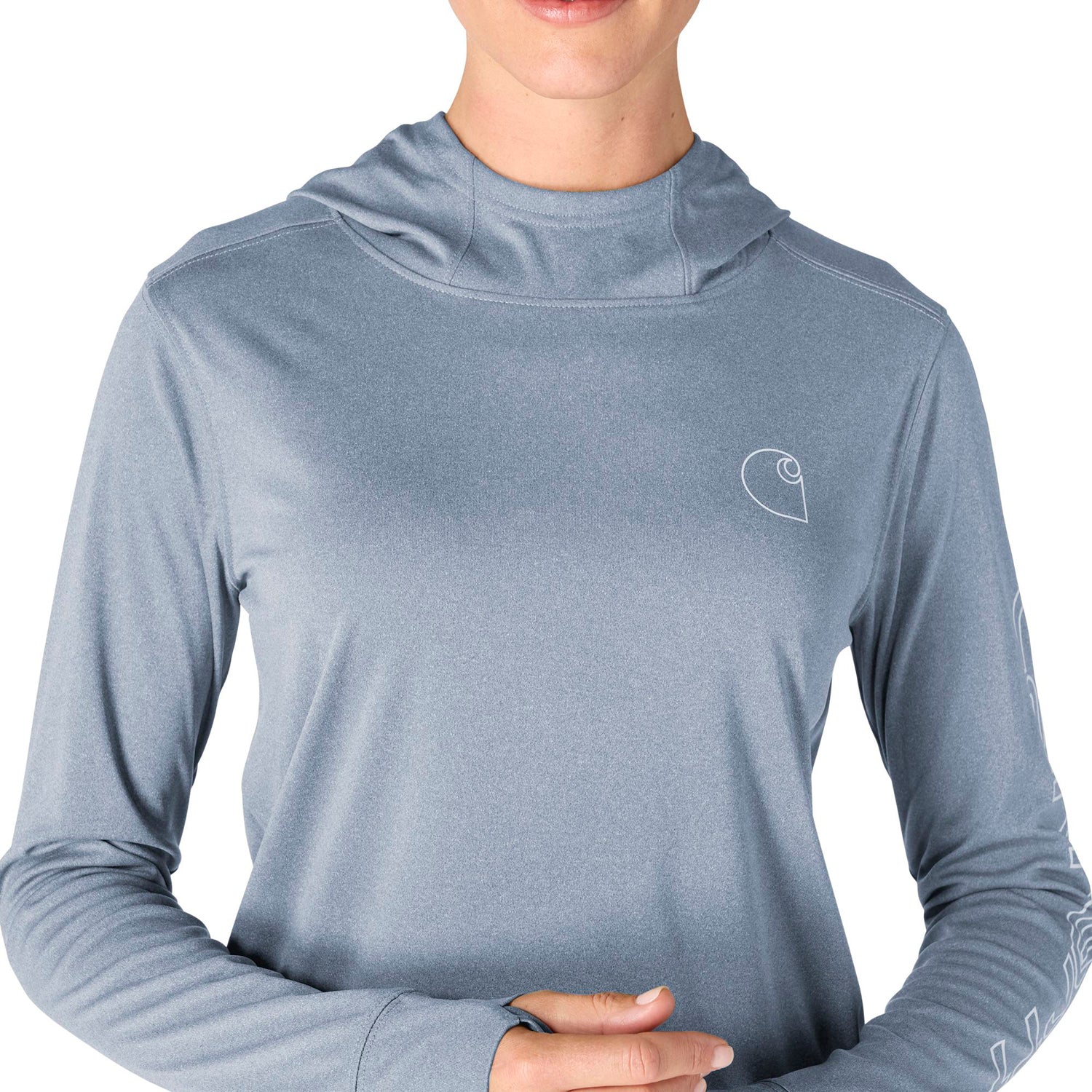 Carhartt Women's Force Sun Defender Relaxed Fit Long Sleeve Graphic Hooded T-Shirt - Image 17