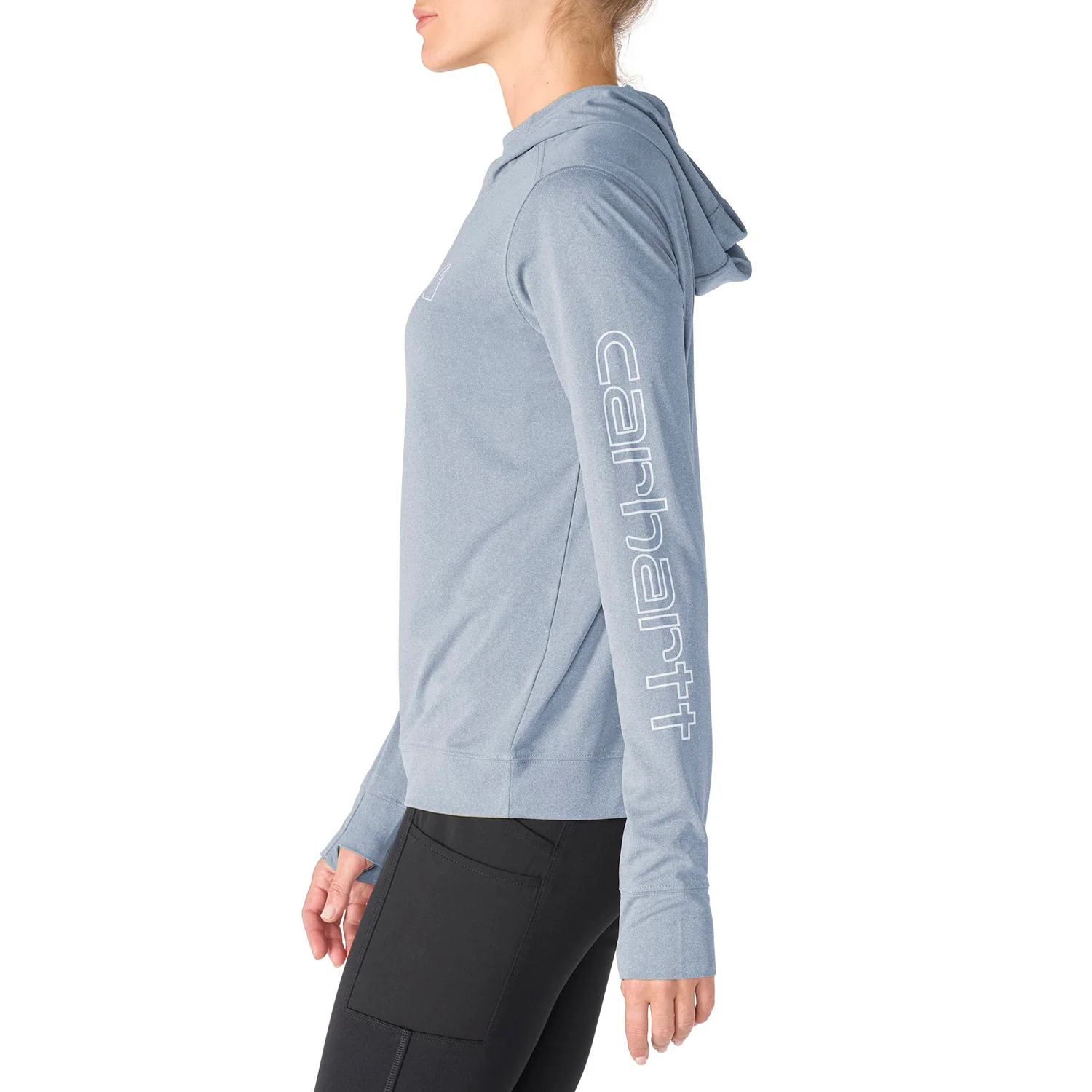 Carhartt Women's Force Sun Defender Relaxed Fit Long Sleeve Graphic Hooded T-Shirt - Image 18