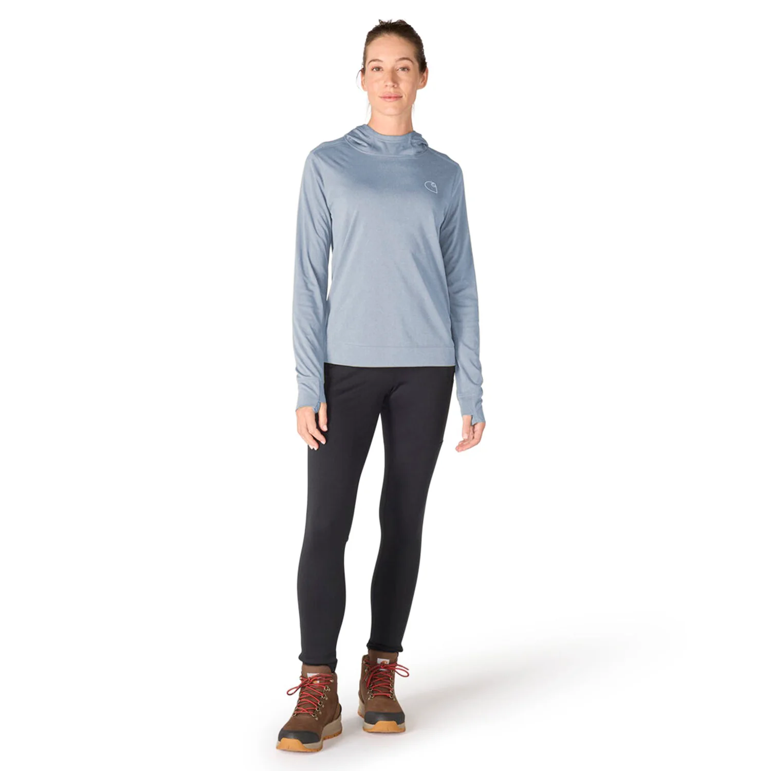 Carhartt Women's Force Sun Defender Relaxed Fit Long Sleeve Graphic Hooded T-Shirt - Image 19
