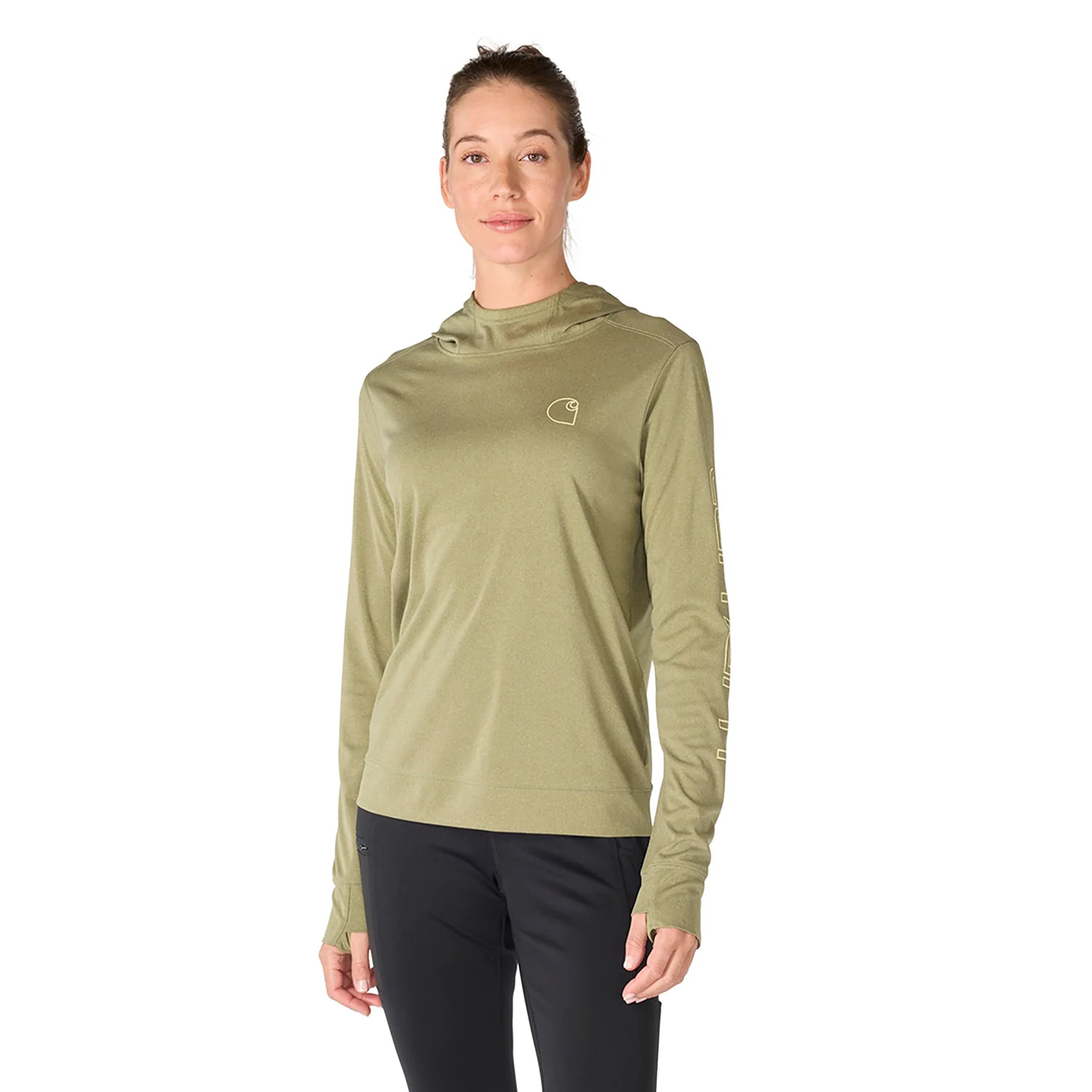 Carhartt Women's Force Sun Defender Relaxed Fit Long Sleeve Graphic Hooded T-Shirt - Image 7