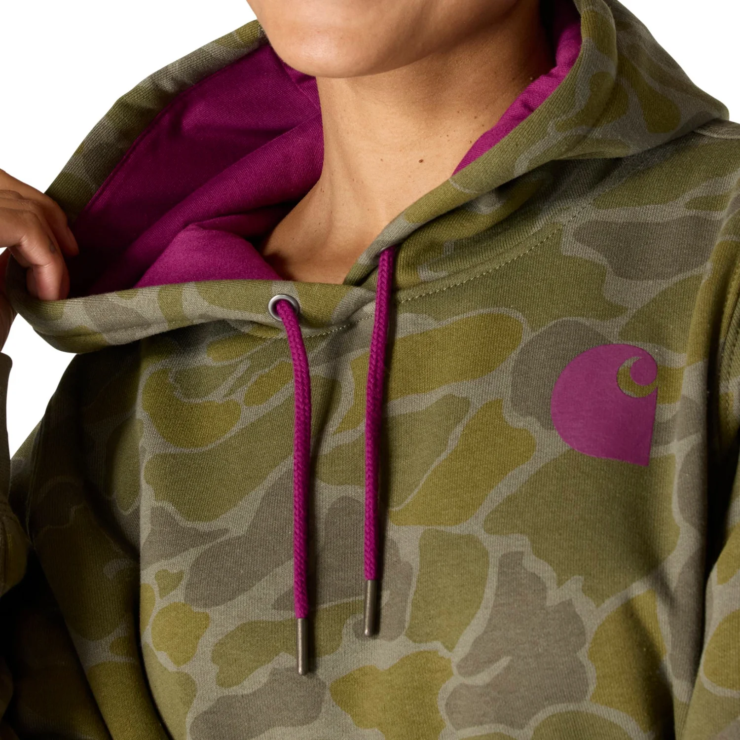 Carhartt Women's Relaxed Fit Midweight Logo Sleeve Graphic Sweatshirt - Image 14