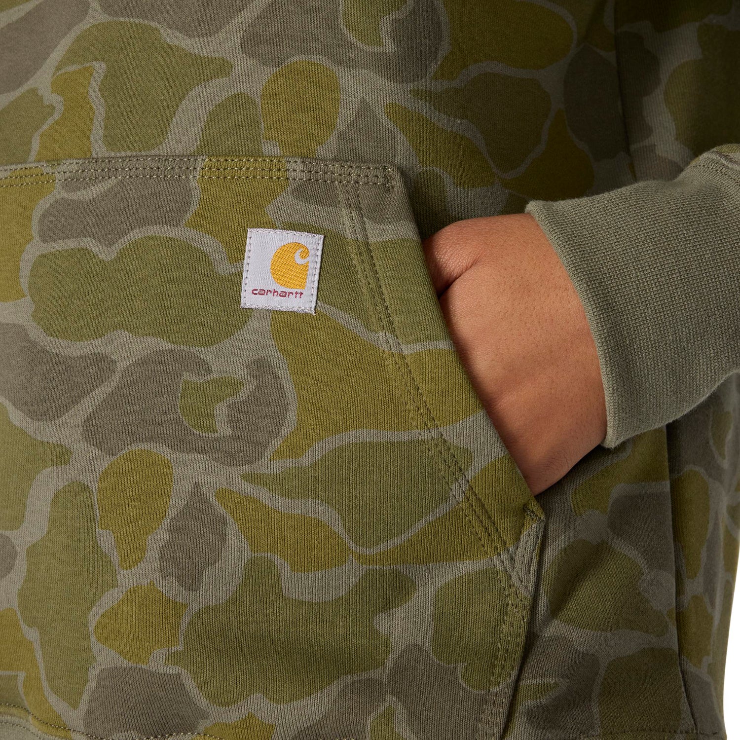 Carhartt Women's Relaxed Fit Midweight Logo Sleeve Graphic Sweatshirt - Image 16