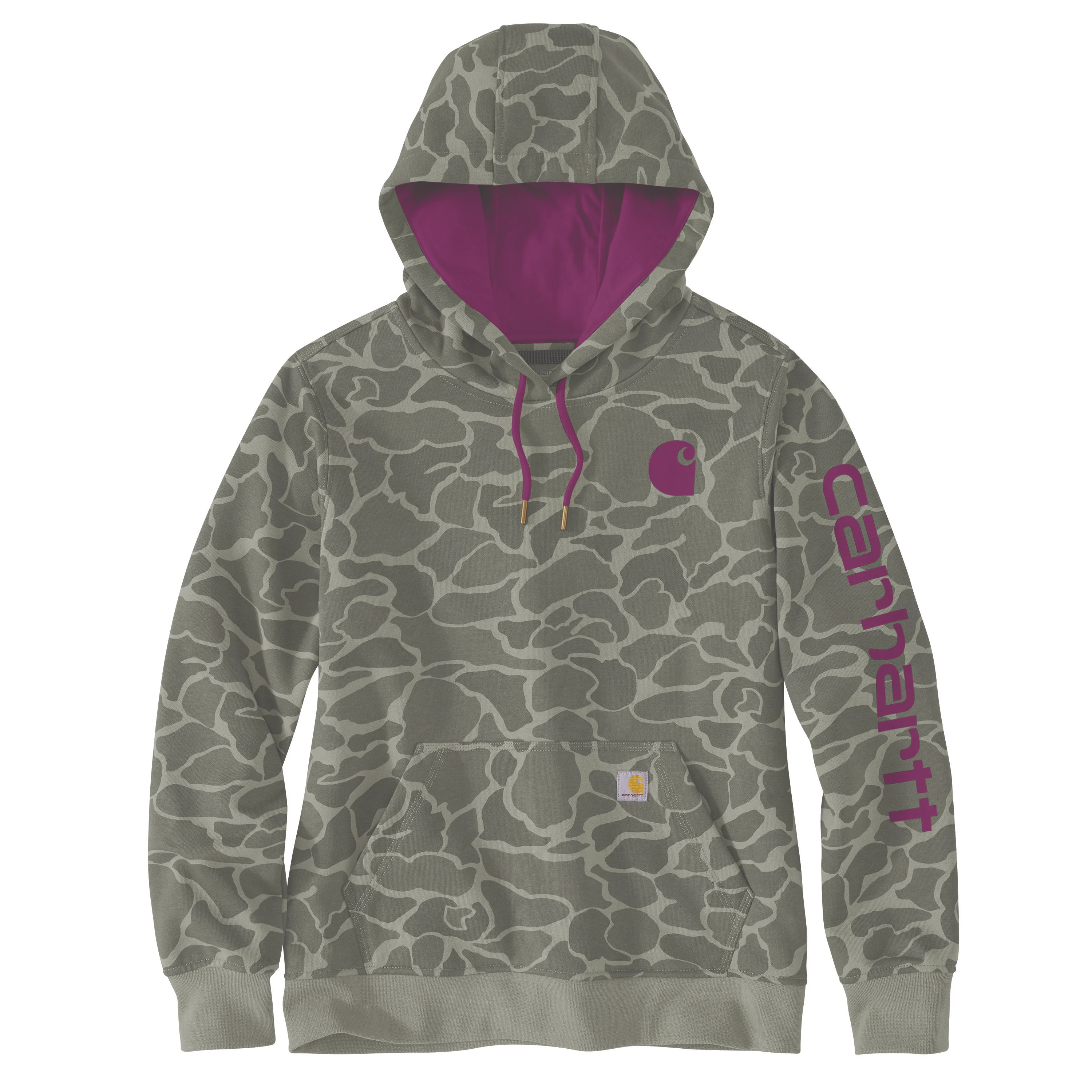 Carhartt Women's Relaxed Fit Midweight Logo Sleeve Graphic Sweatshirt - Image 19