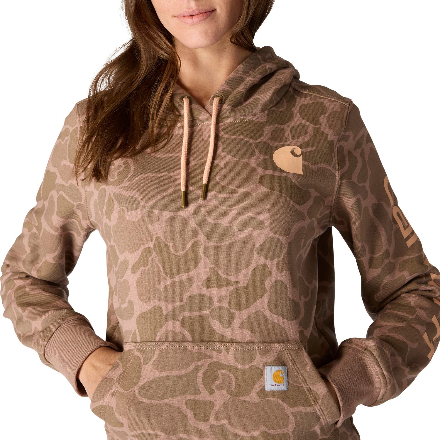 Carhartt Women's Relaxed Fit Midweight Logo Sleeve Graphic Sweatshirt - Image 5