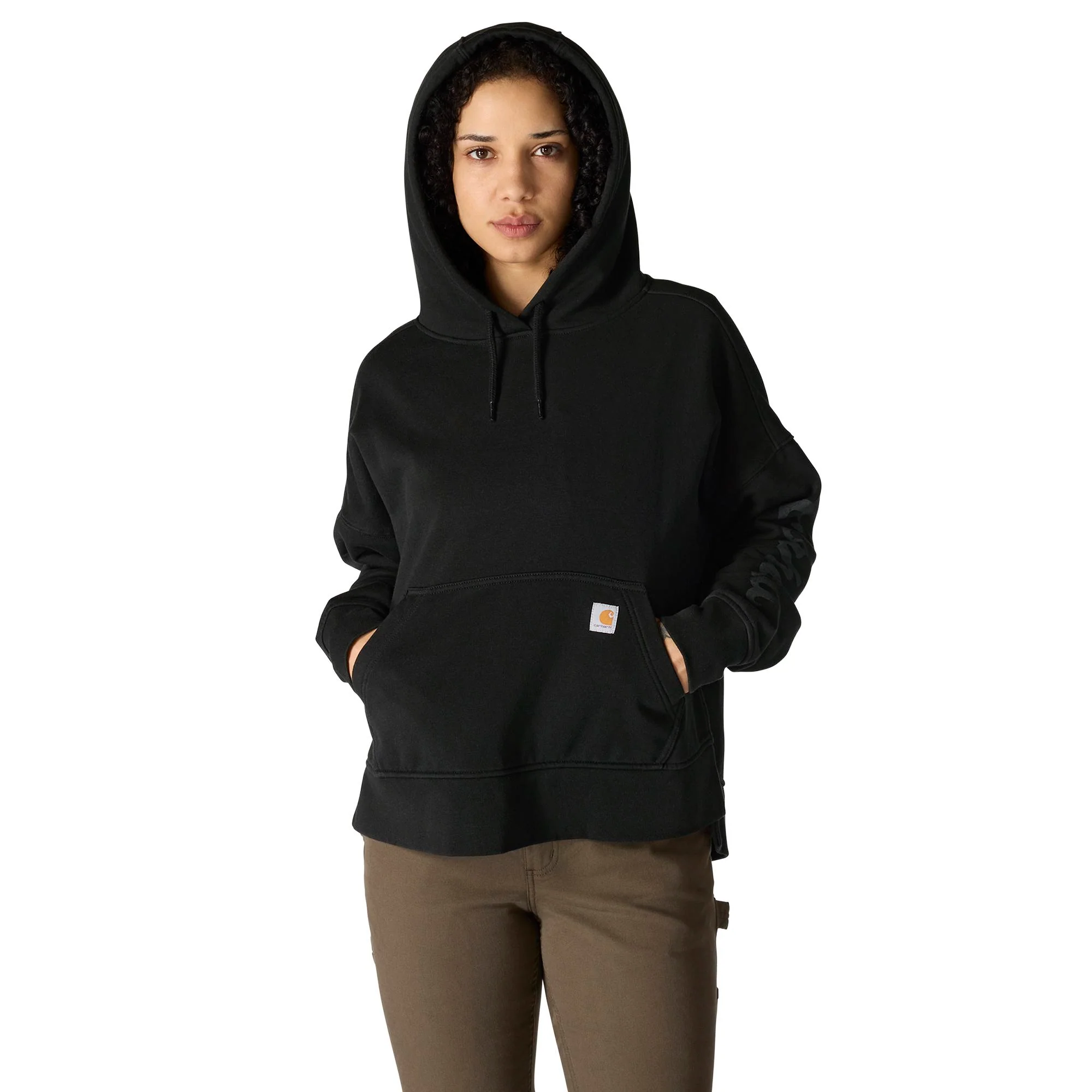 Carhartt Women's Oversized Midweight Hooded Heart Graphic Sweatshirt - Image 3
