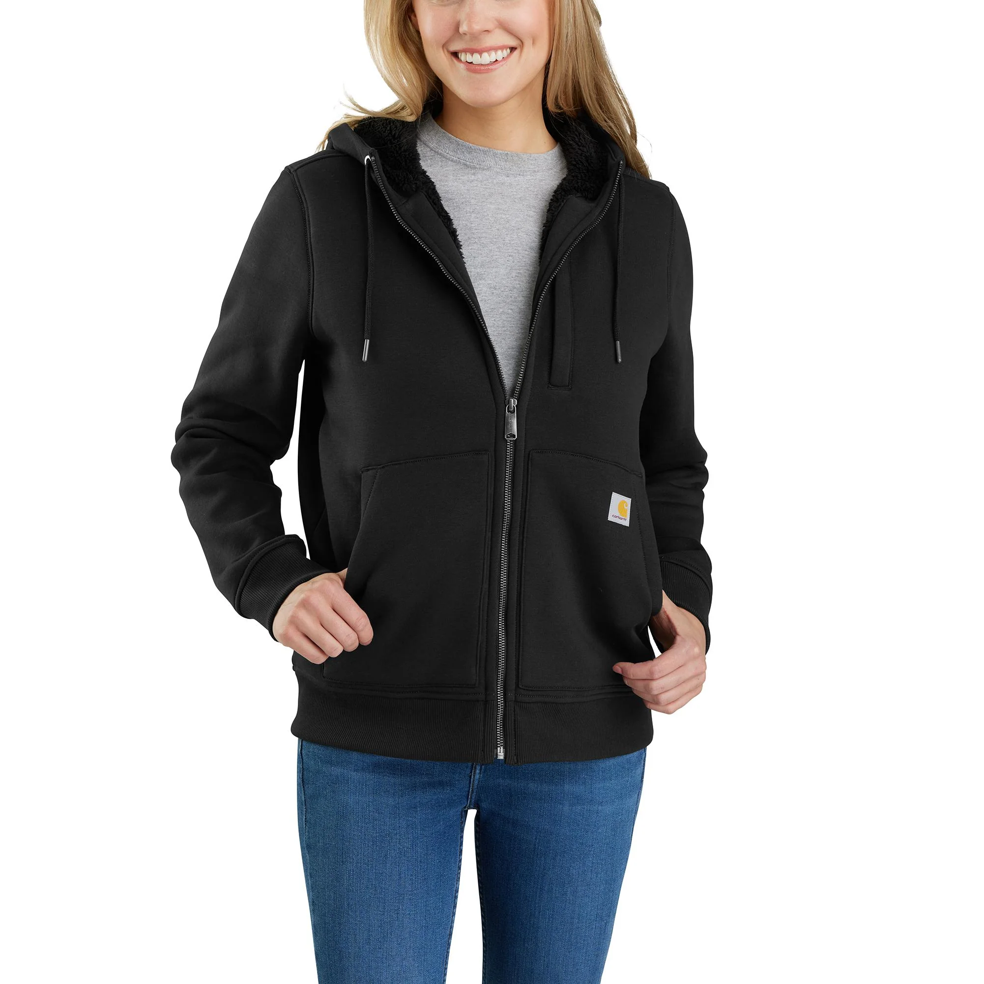 Carhartt Women's Relaxed Fit Sherpa-Lined Full-Zip Hoodie - Image 4