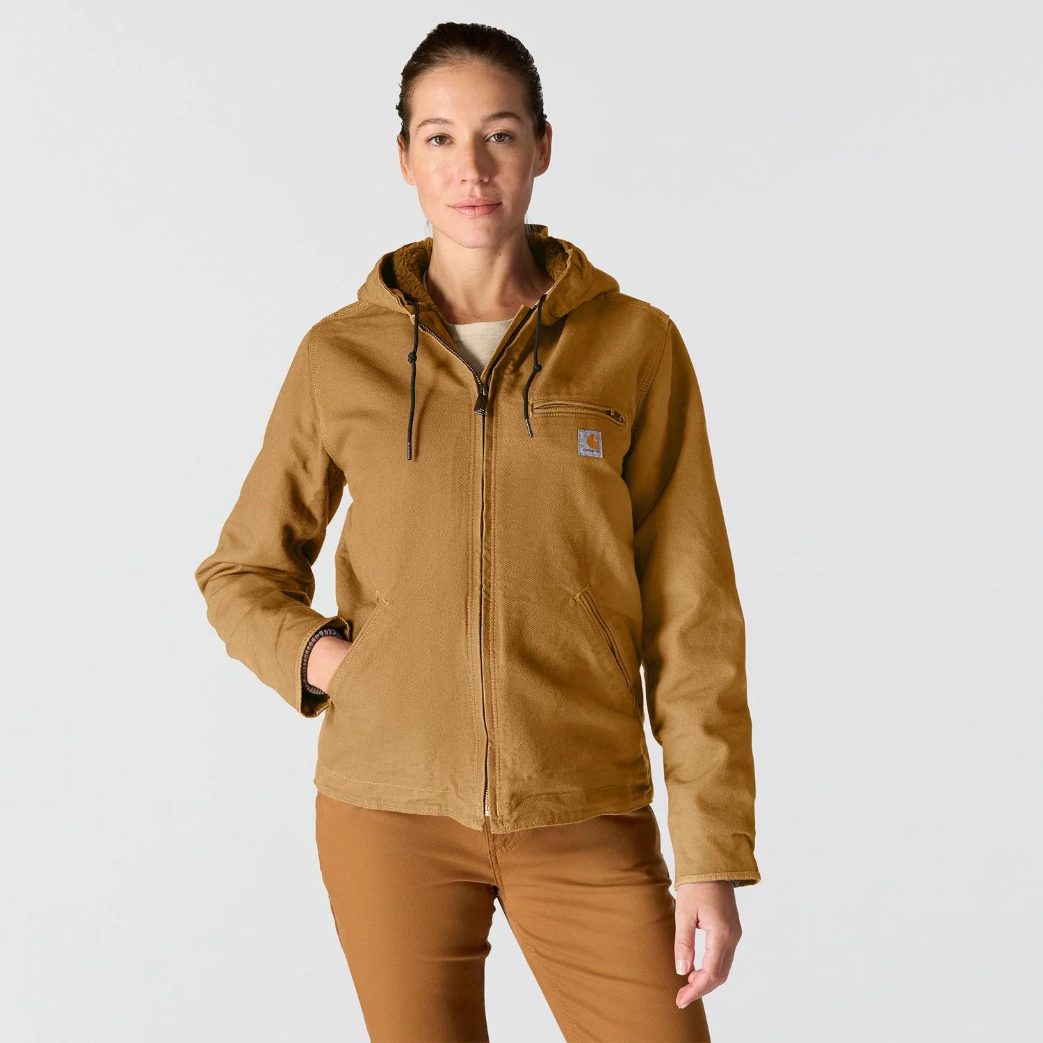Carhartt Women's Washed Duck Sherpa Jacket - Image 10