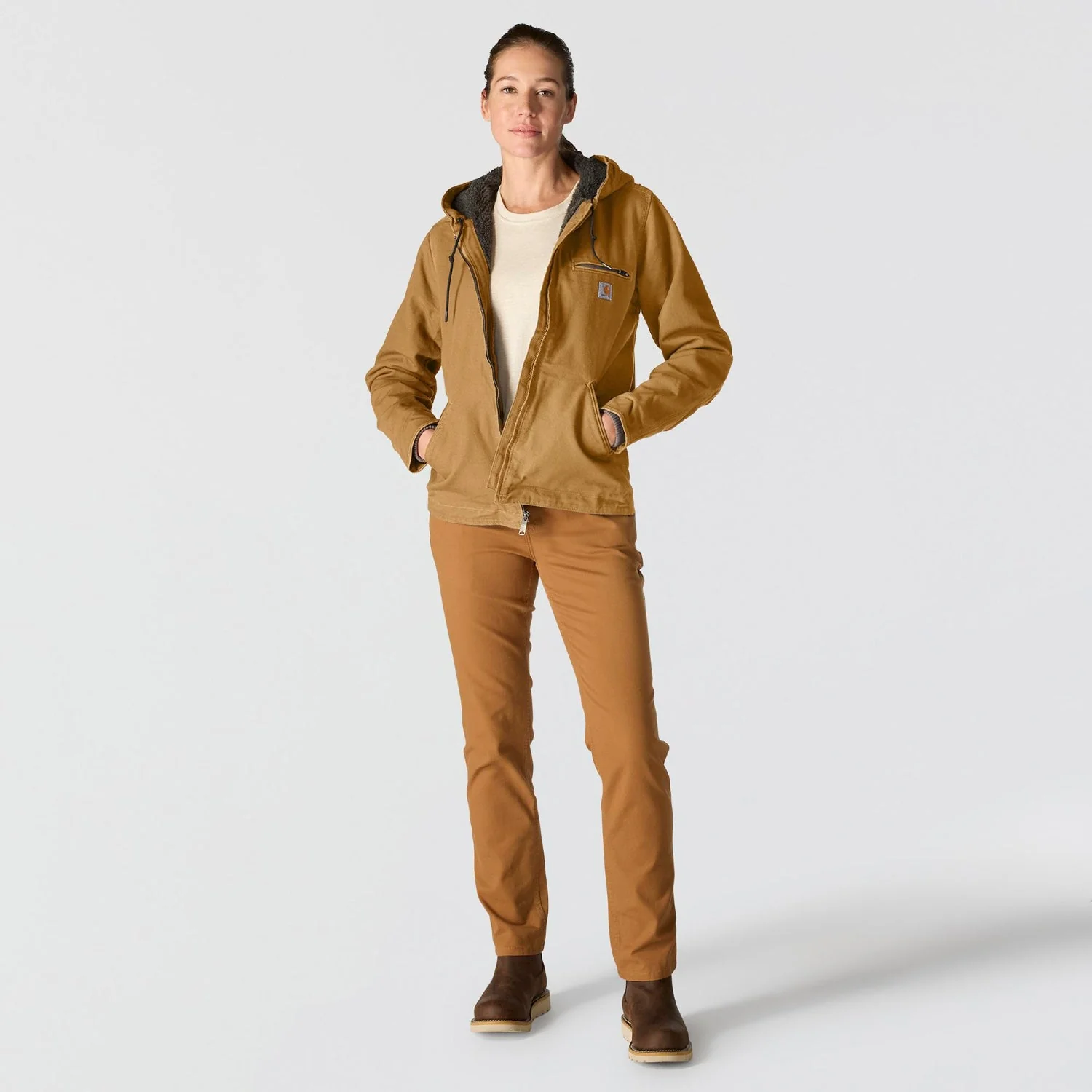 Carhartt Women's Washed Duck Sherpa Jacket - Image 16