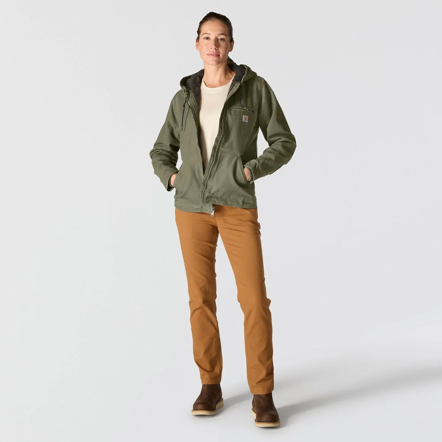 Carhartt Women's Washed Duck Sherpa Jacket - Image 23
