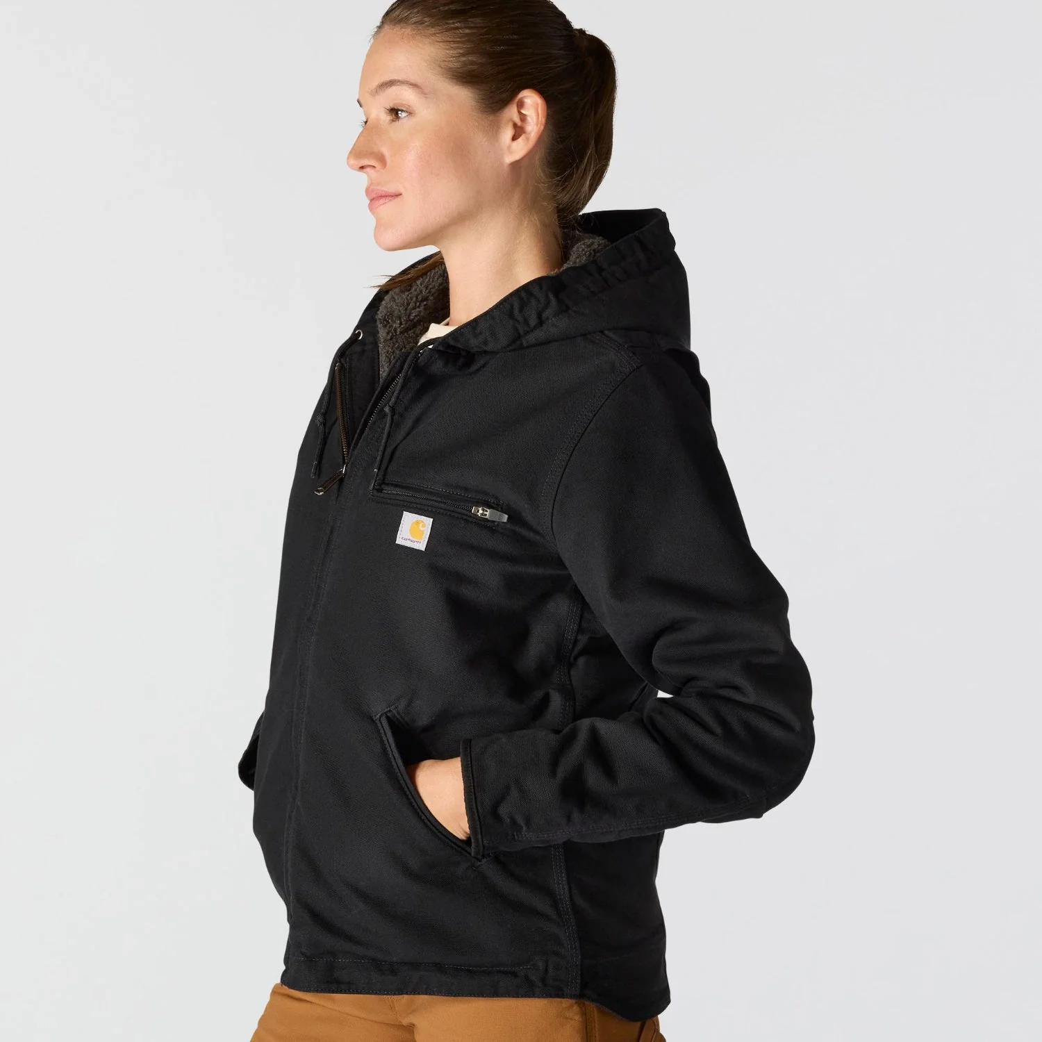 Carhartt Women's Washed Duck Sherpa Jacket - Image 4