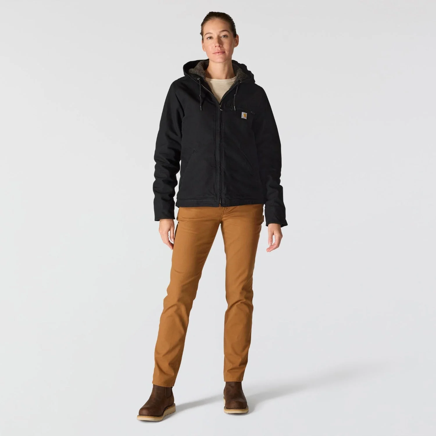 Carhartt Women's Washed Duck Sherpa Jacket - Image 9