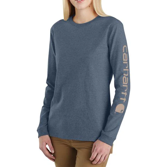 Carhartt Women's Dearborn Loose Logo Long Sleeve T-Shirt - Image 10