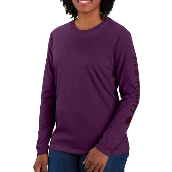Carhartt Women's Dearborn Loose Logo Long Sleeve T-Shirt - Image 12
