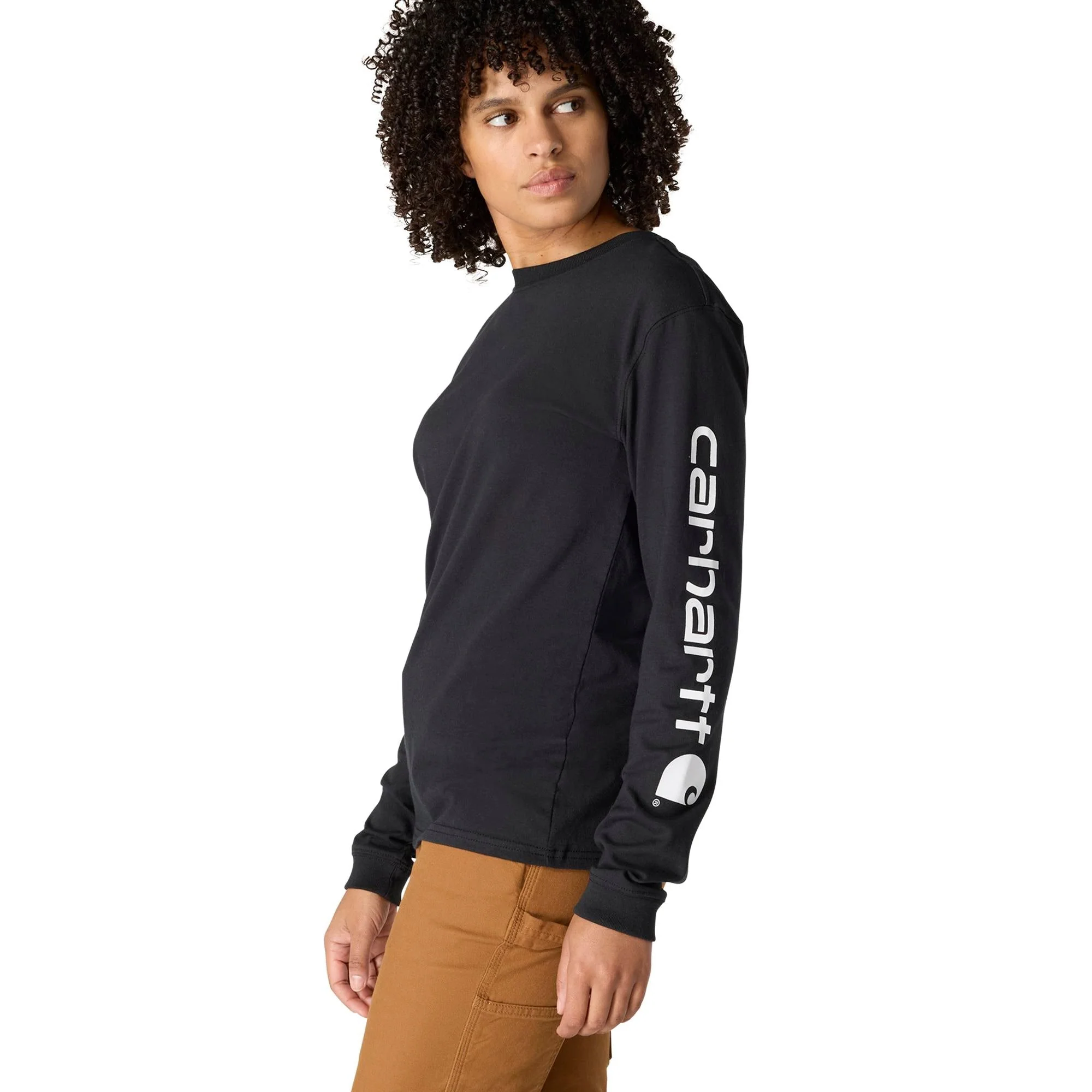 Carhartt Women's Dearborn Loose Logo Long Sleeve T-Shirt - Image 2