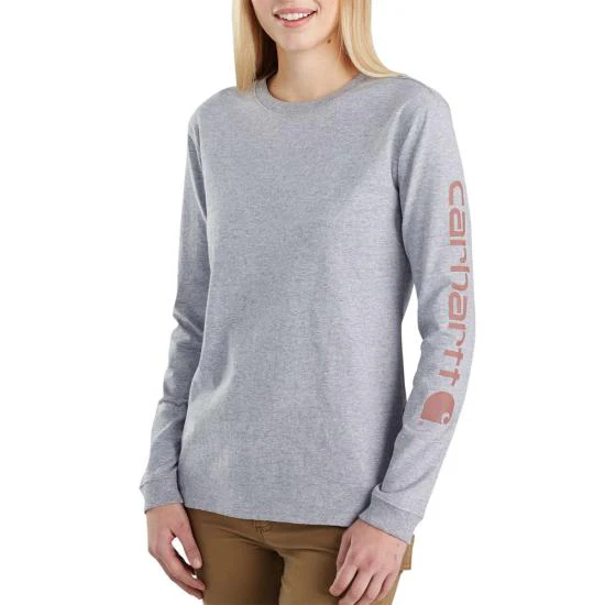 Carhartt Women's Dearborn Loose Logo Long Sleeve T-Shirt - Image 5