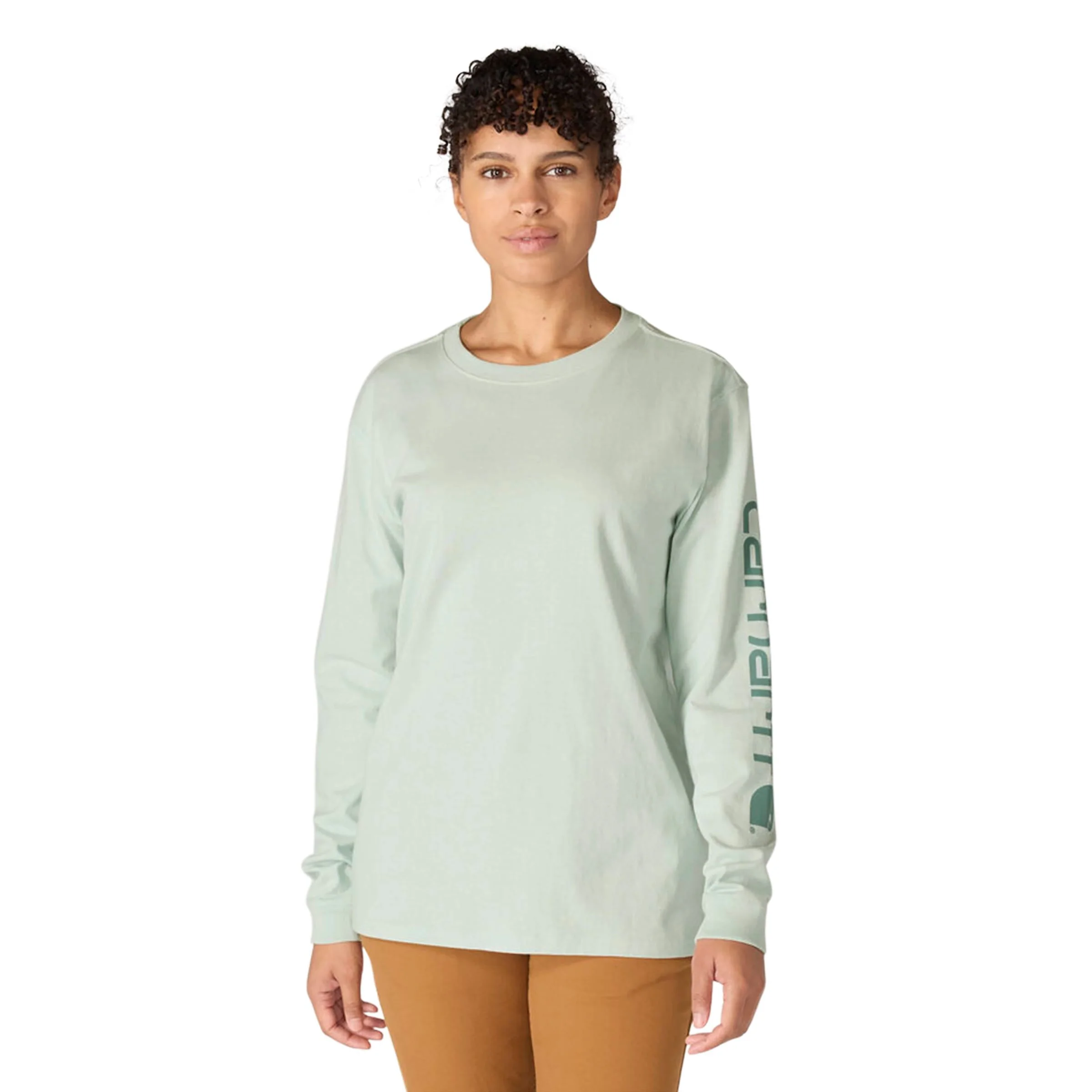 Carhartt Women's Dearborn Loose Logo Long Sleeve T-Shirt - Image 6
