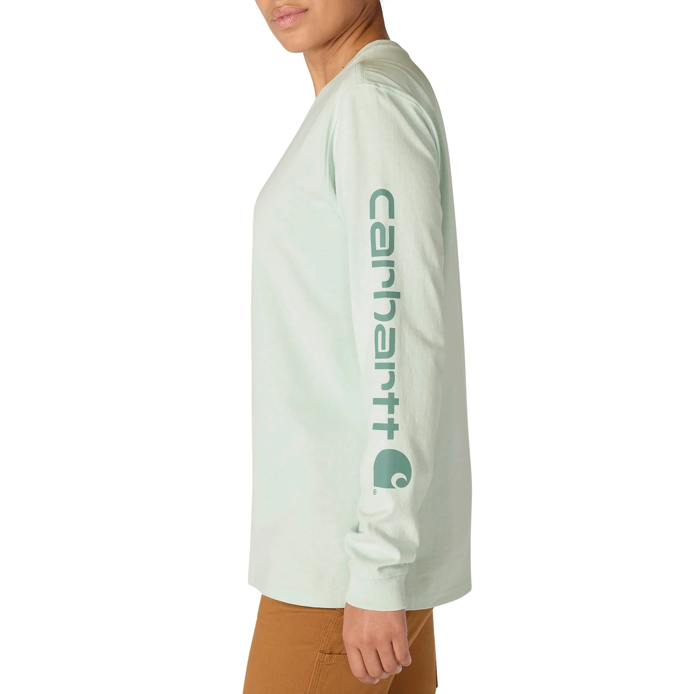 Carhartt Women's Dearborn Loose Logo Long Sleeve T-Shirt - Image 7