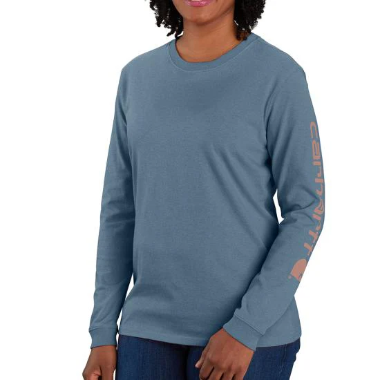 Carhartt Women's Dearborn Loose Logo Long Sleeve T-Shirt - Image 9