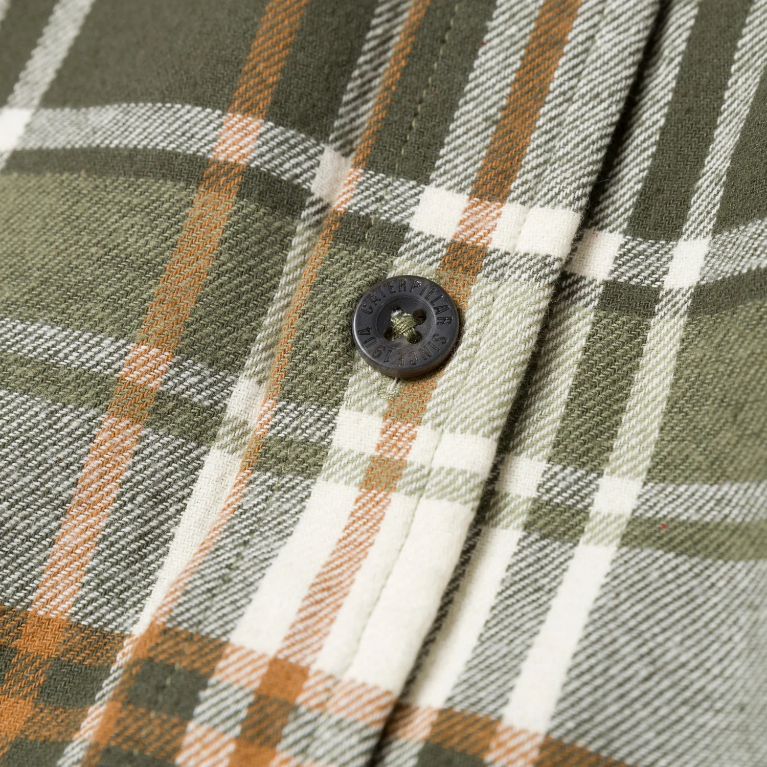 CAT Men's Button-Up Long Sleeve Flannel Work Shirt - Image 4